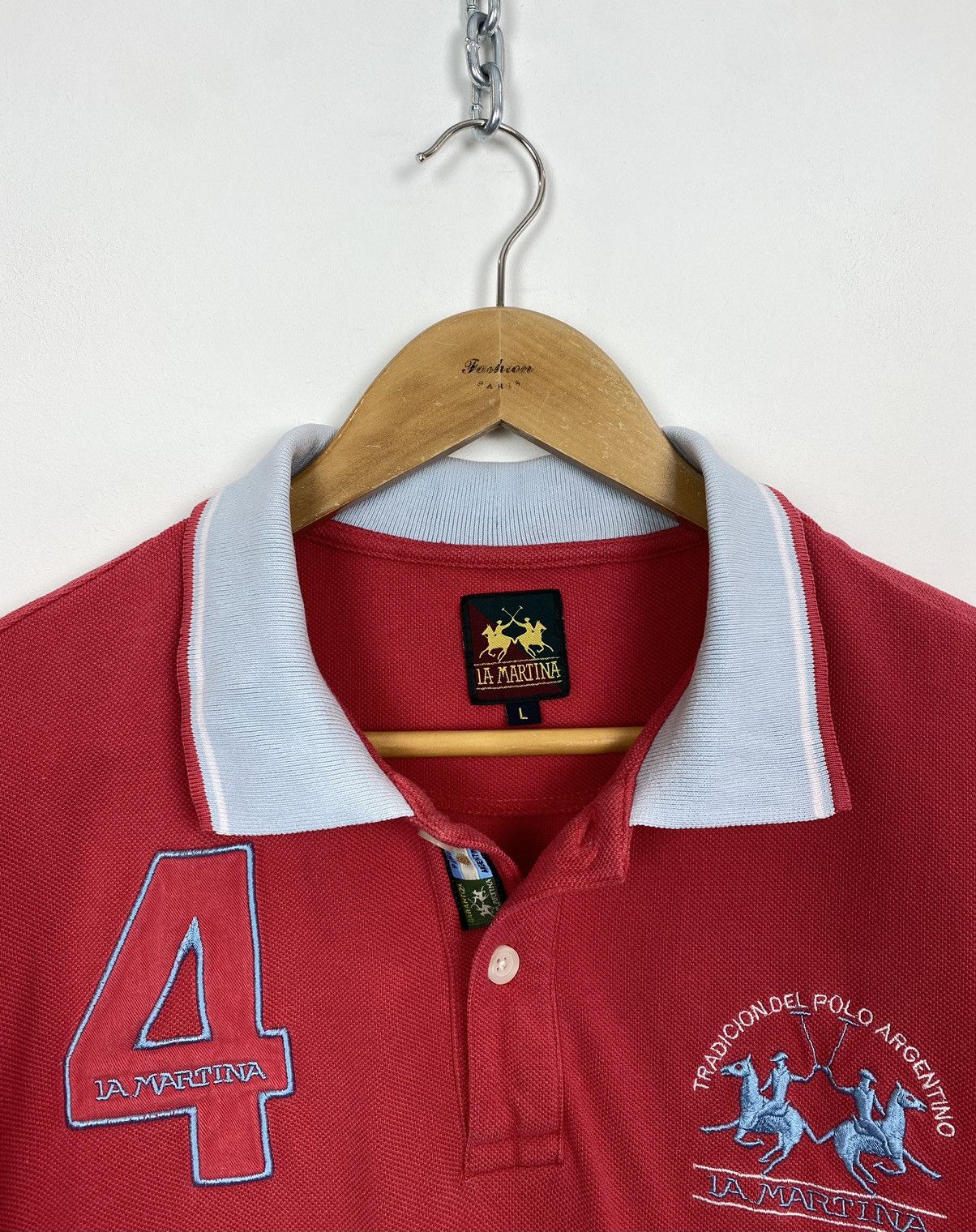 La Martina La Martina Short Sleeve Polo Shirt #4 Red Men’s Size L Top Size US L / EU 52-54 / 3 - 4 Thumbnail
