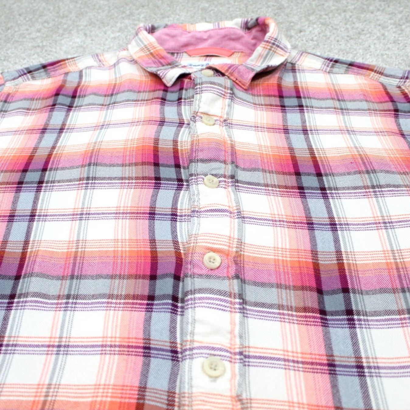 Tommy Bahama Tommy Bahama Shirt Men XL Pink/Purple/White Plaid Rayon L/S Button Up Vintage: No Size US XL / EU 56 / 4 - 7 Thumbnail