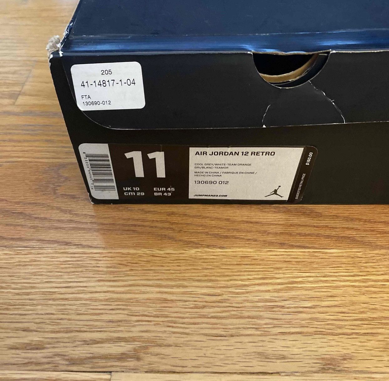 Jordan Brand Air Jordan 12 Retro Cool Grey 2012 130690-012 Men's Size 11 Size US 11 / EU 44 - 7 Thumbnail