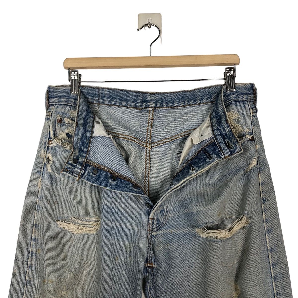 Levi's 🔥VINTAGE LEVI’S RINDEM BUTTON 524 MADE IN USA RED LINE Size US 33 - 17 Thumbnail
