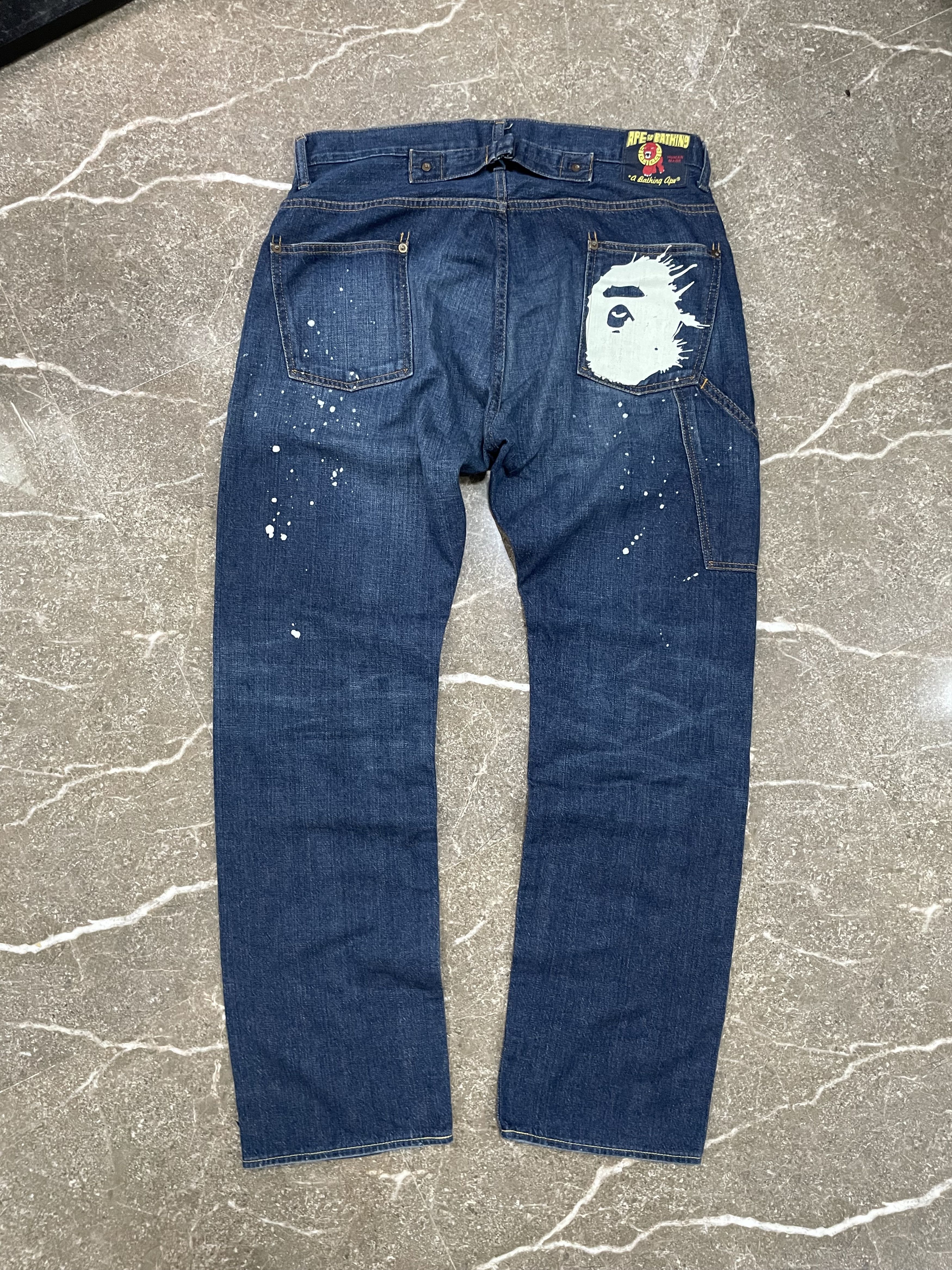 Bape Bape Paint Splat Carpenter Jeans Size US 35 - 1 Thumbnail