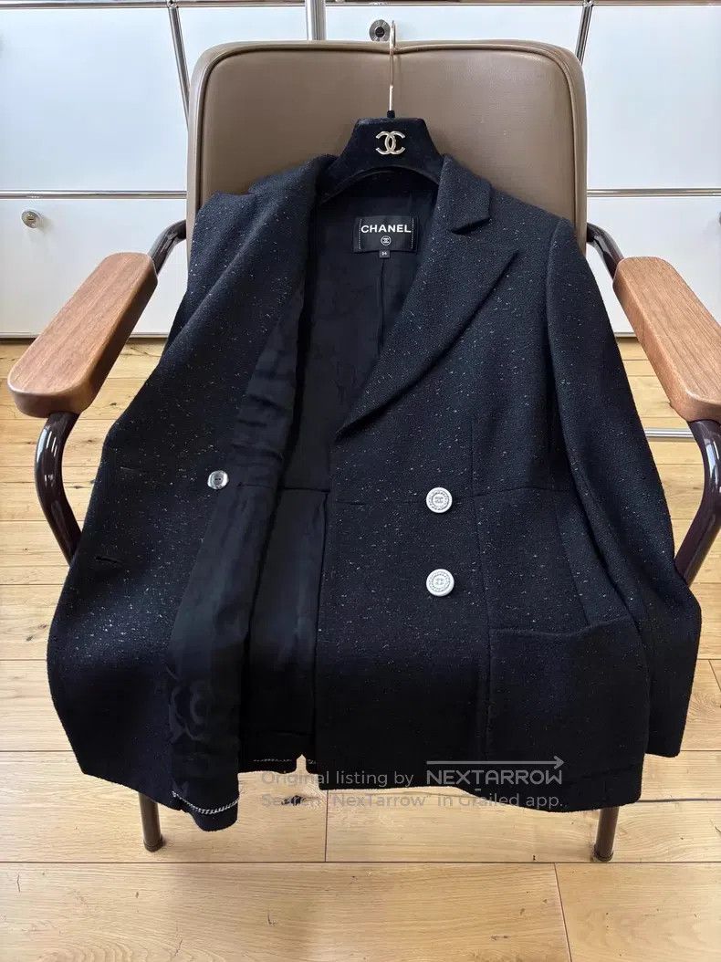 Chanel Chanel Cruise Series Black Fine Flash Lapel Double-breaste Size XXS / US 00 / IT 34 - 5 Thumbnail