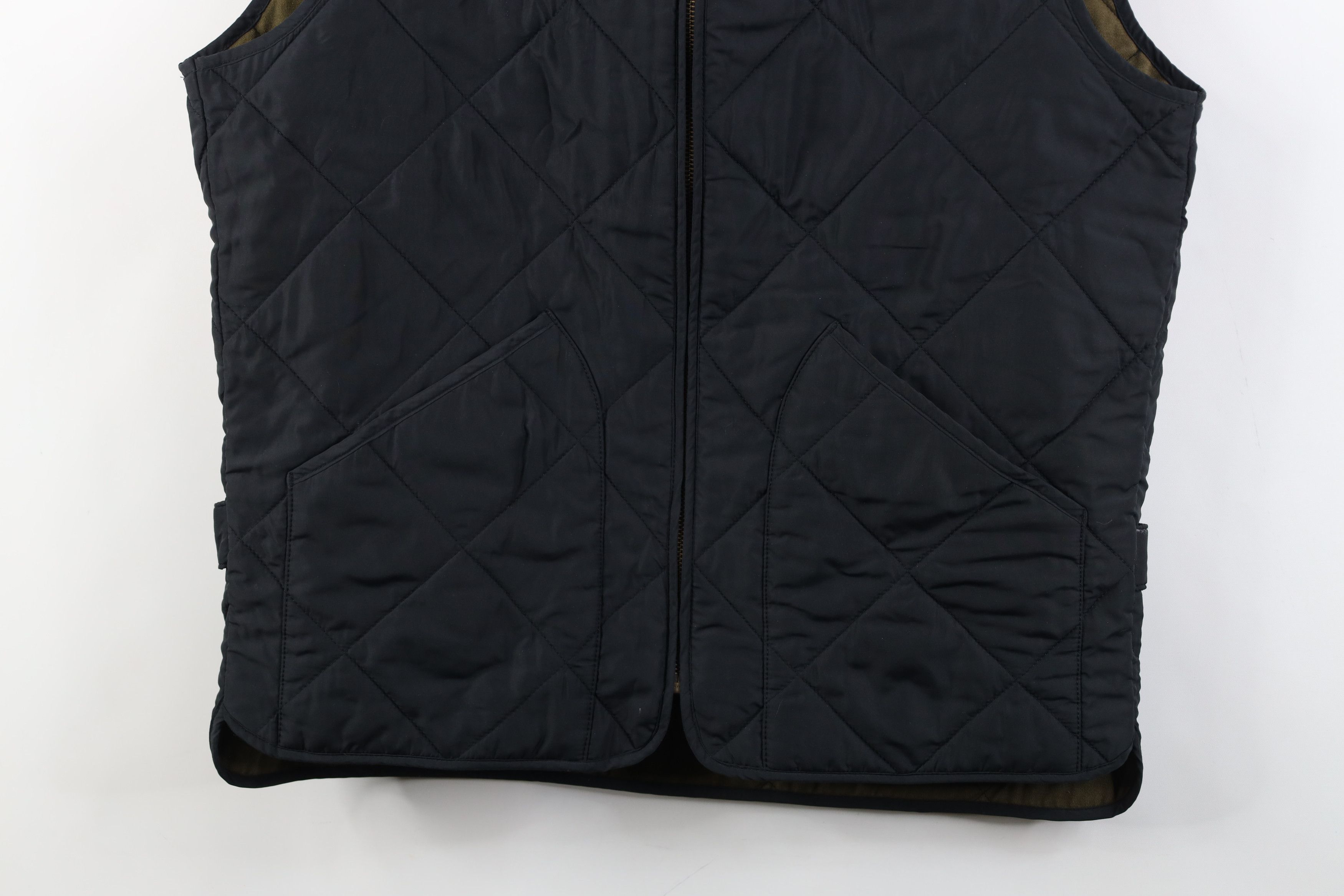 J.Crew J Crew Faded Button Back Quilted Full Zip Vest Jacket Black Size US M / EU 48-50 / 2 - 3 Thumbnail