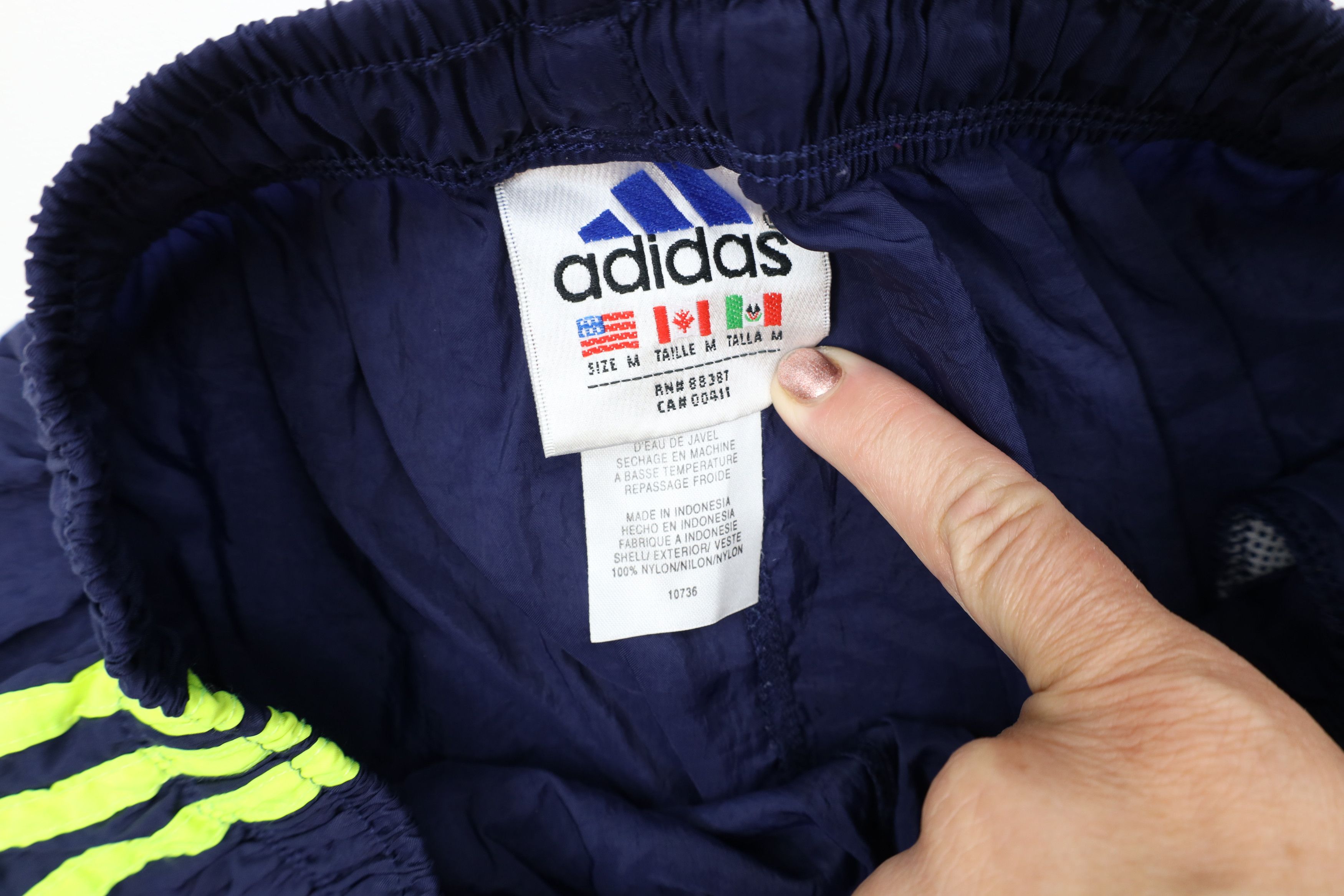 Adidas Vintage 90s Adidas Running Jogging Soccer Shorts Nylon Blue Size US 32 / EU 48 - 8 Thumbnail