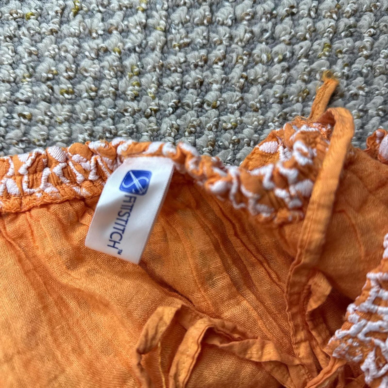 Other Stunning orange and white milkmaid maxi sun dress Size S / US 4 / IT 40 - 6 Thumbnail