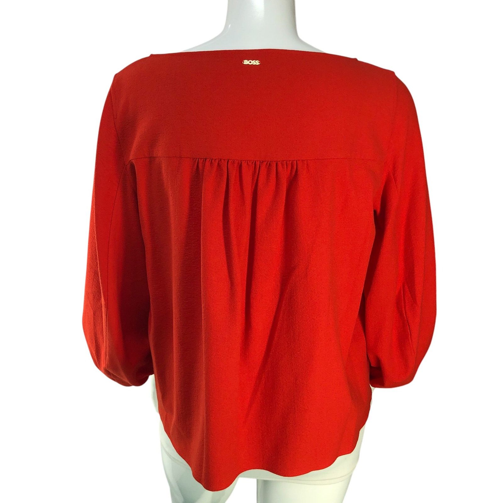 Hugo Boss Hugo Boss Size 8 Top Blouse Boat Neck Recent *TINY FLAW Size M / US 6-8 / IT 42-44 - 7 Thumbnail