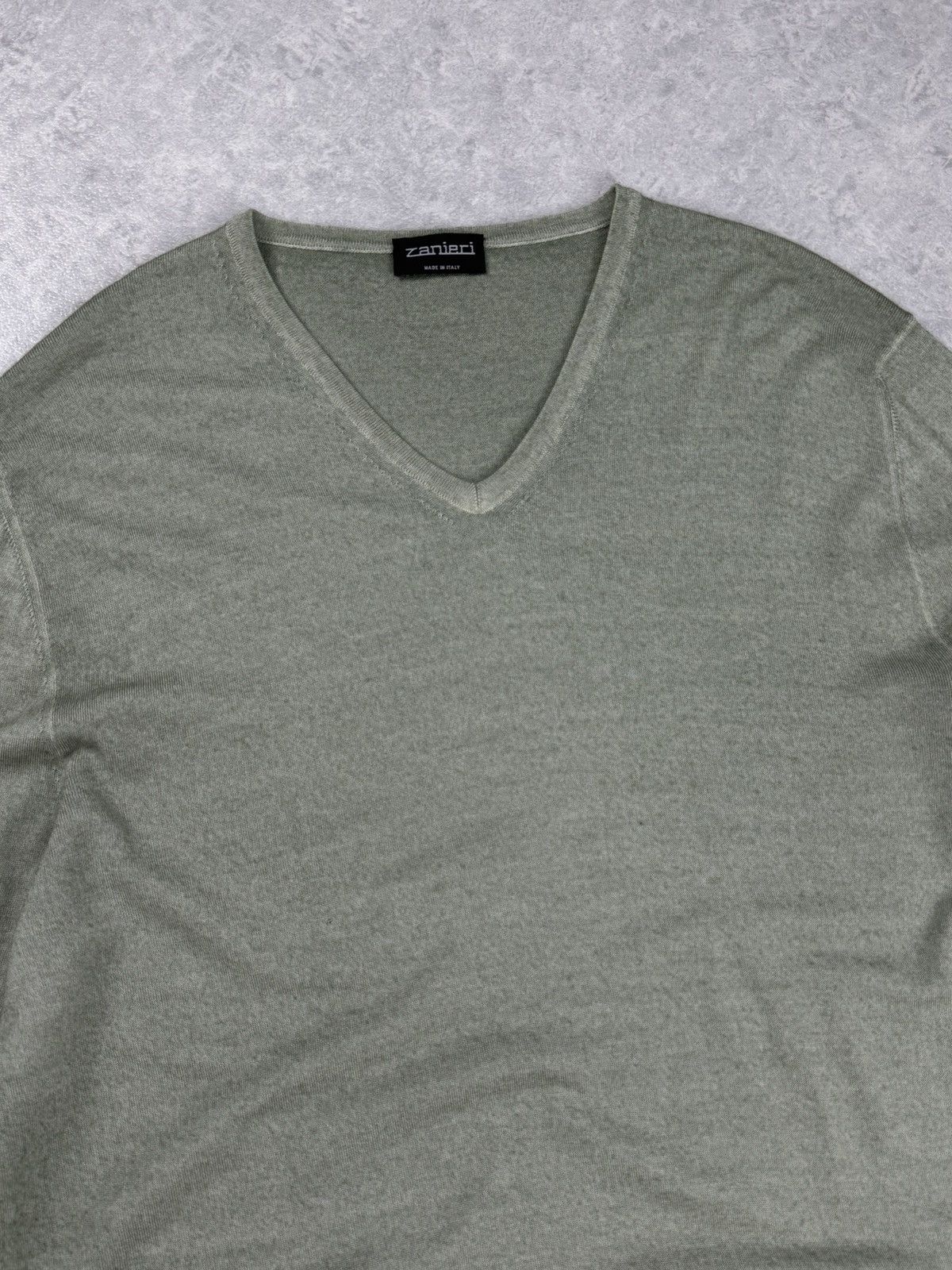 Zanieri Zanieri V-Neck Sweater XL 54 Wool Cashmere Blend Men’s Green Size US L / EU 52-54 / 3 - 5 Thumbnail