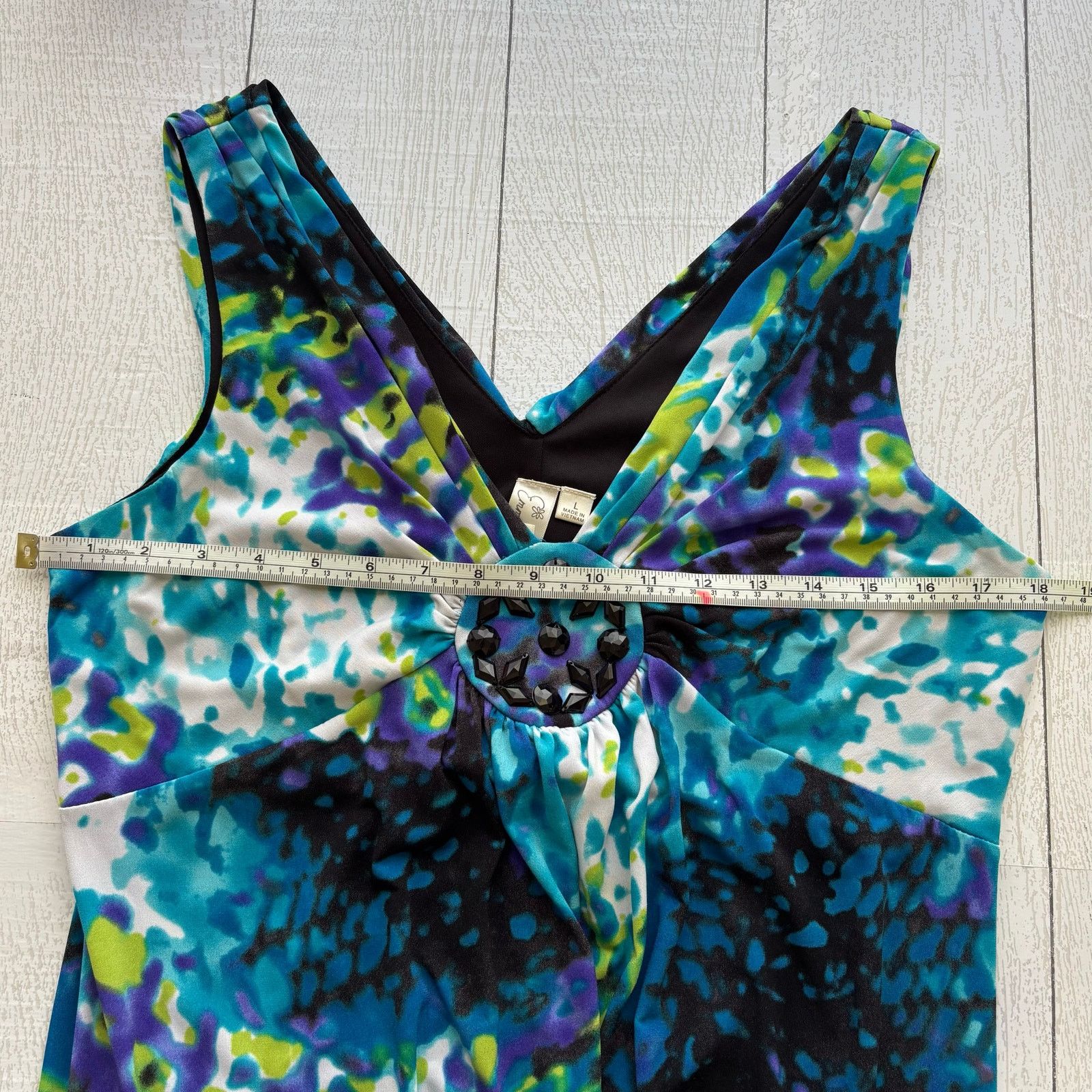 Other Emma & Michele Multicolor Watercolor Tie Dye Dress Size L Size L / US 10 / IT 46 - 7 Thumbnail