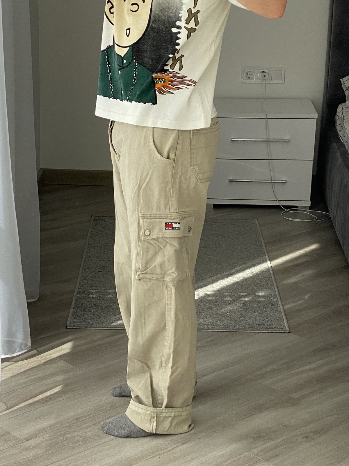 JNCO × Tommy Hilfiger × Vintage Crazy Vintage Y2K Baggy Multi-Pocket Skater Jeans JNCO Cargo Size US 34 / EU 50 - 1 Thumbnail
