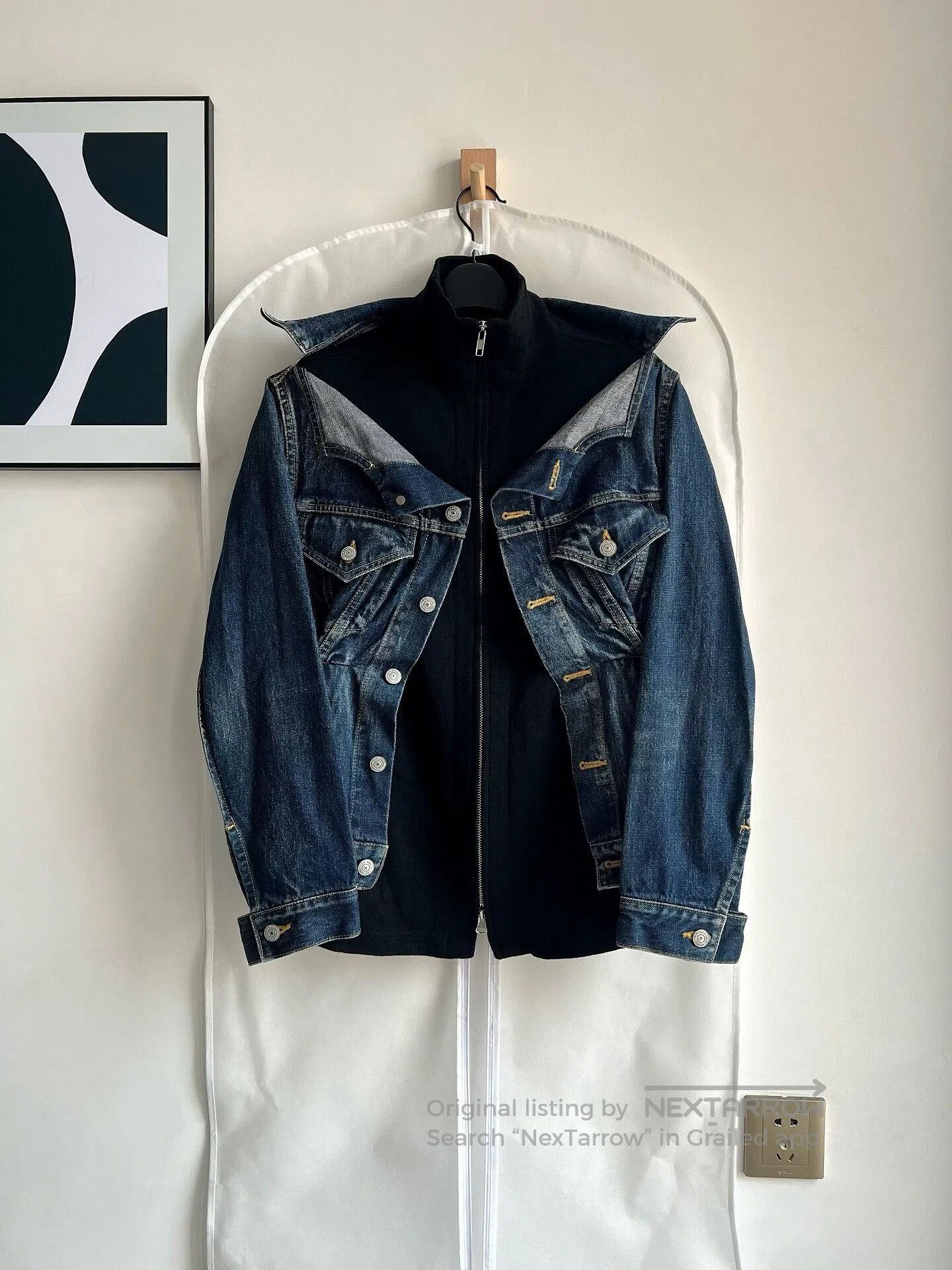 Yohji Yamamoto Yohji Yamamoto Denim Layered Jacket. Size M / US 6-8 / IT 42-44 - 2 Thumbnail