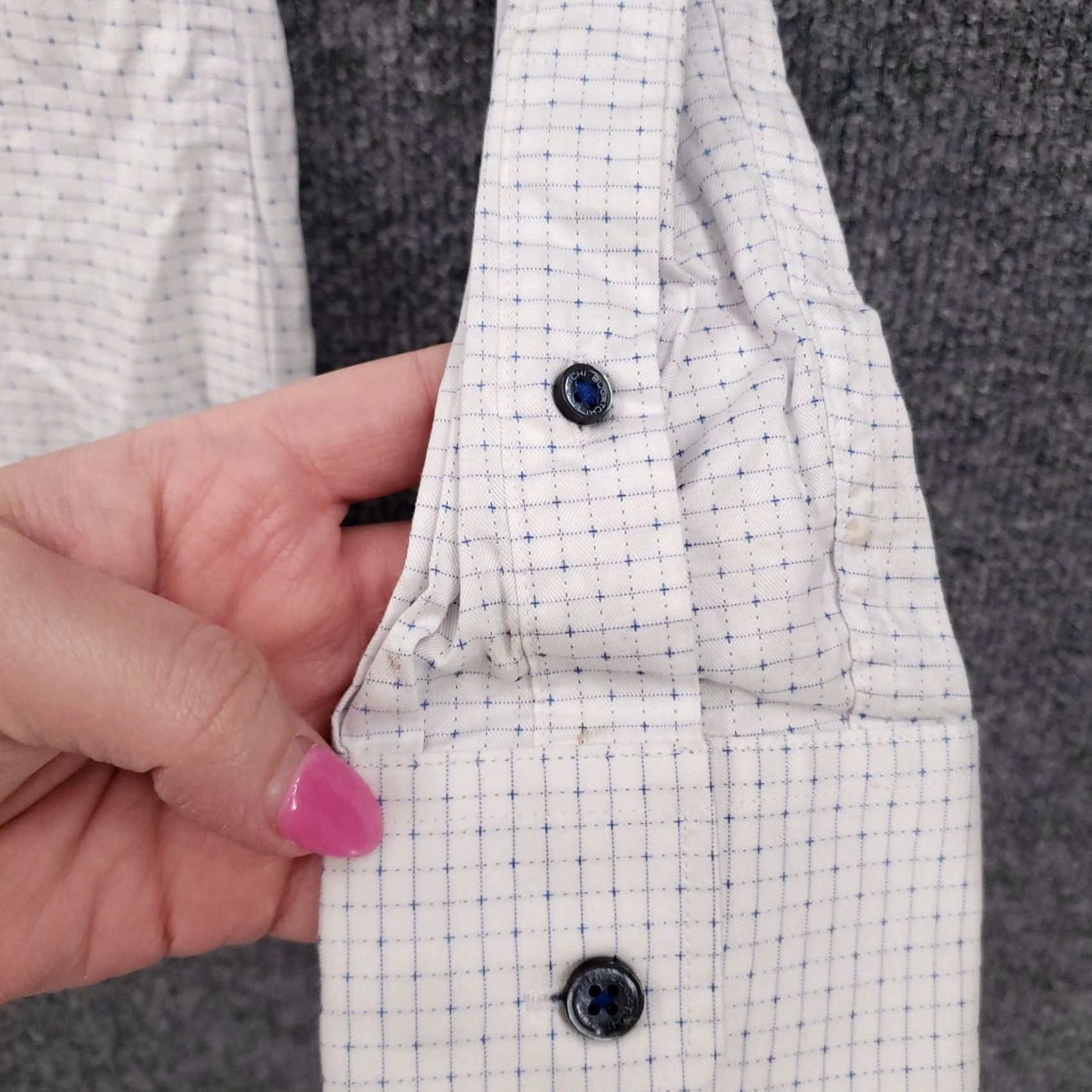 BUGATCHI Bugatchi Dress Shirt Mens 15.5 39 White Super Fine Stretch Cotton Button Up Shirt Dress Shirt Mens White Stretch Cotton Button Up Modern Mens Size 42R - 6 Thumbnail