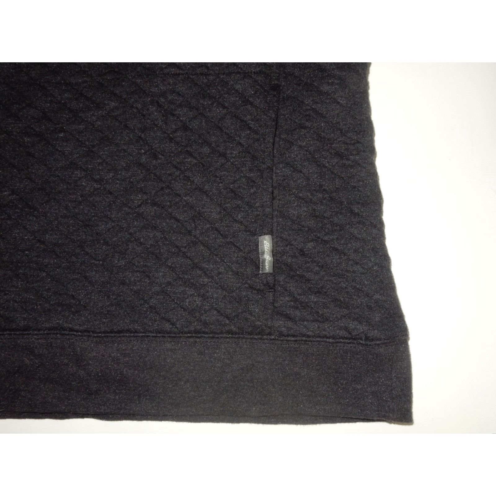 Eddie Bauer Eddie Bauer Men's Quilted Sweater Adult XL Black Cotton Blend Pullover Size US XL / EU 56 / 4 - 2 Thumbnail