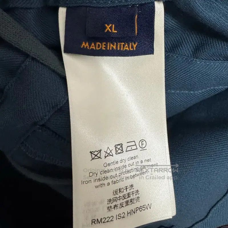 Louis Vuitton Louis Vuitton Blue Wool Logo Embroidered Pants . Size US 36 / EU 52 - 4 Thumbnail