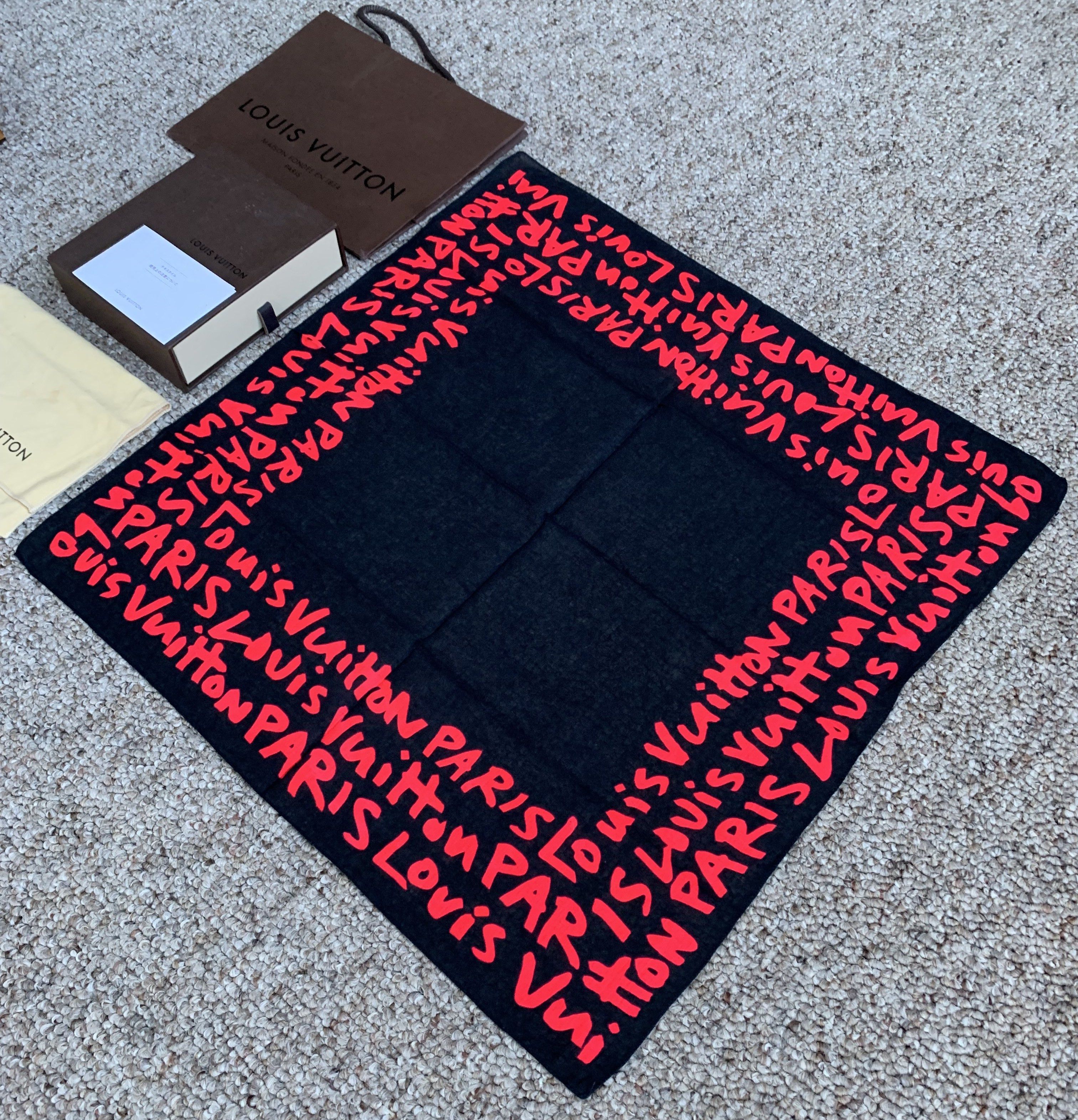 Louis Vuitton × Stephen Sprouse S/S 2001 Louis Vuitton x Stephen Sprouse Graffiti Scarf Size ONE SIZE - 4 Thumbnail
