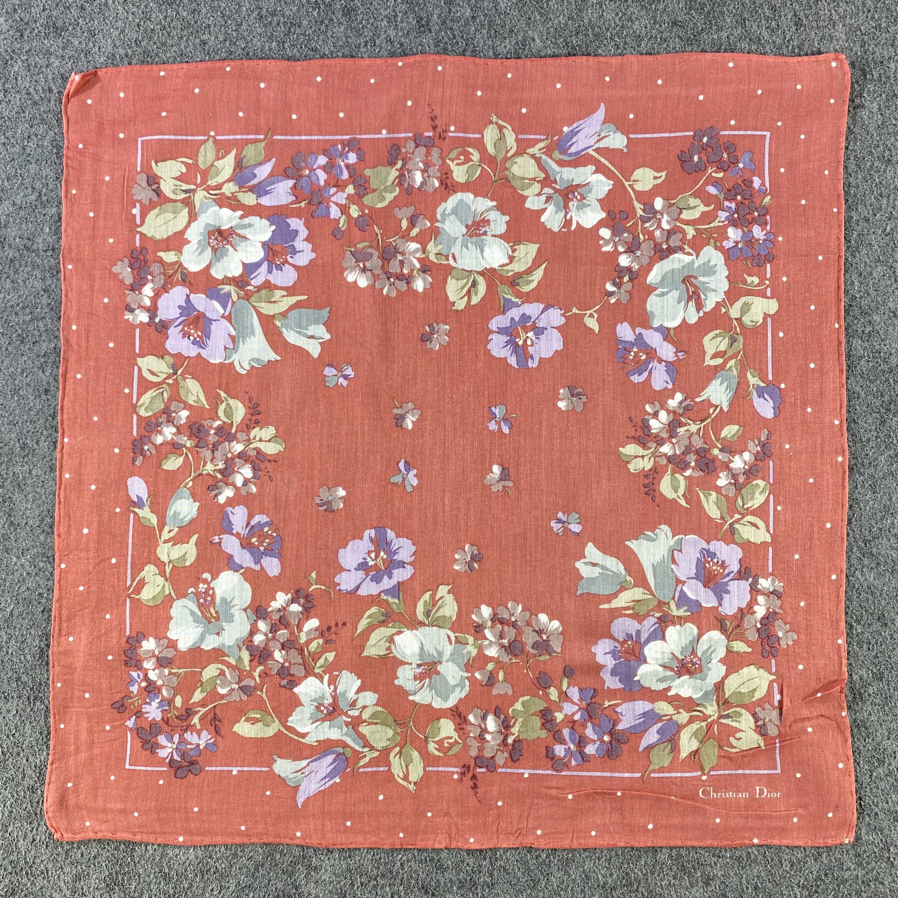 Vintage Christian Dior Handkerchief/Neckerchief/Bandana HC783 Size ONE SIZE - 1 Thumbnail