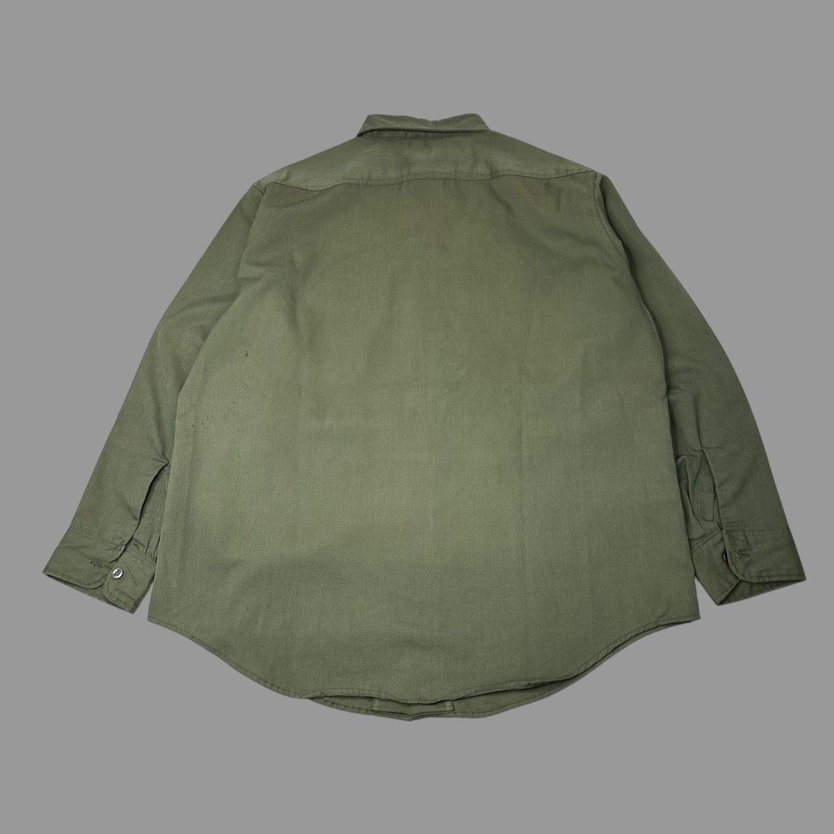 Vintage Vintage 1960s dark green blank work shirt Size US XL / EU 56 / 4 - 2 Thumbnail