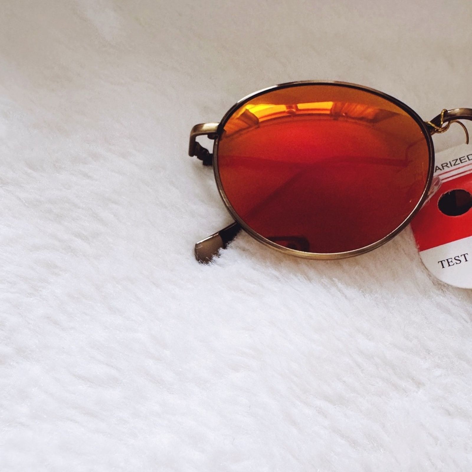 Other Brielle Bright Red Polarized Mirrored Sunglasses Size ONE SIZE - 2 Thumbnail