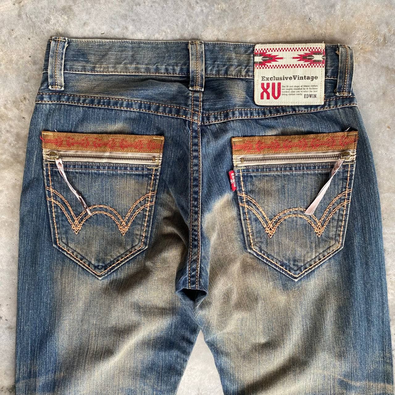 Edwin × Vintage RARE EDWIN JAPAN EXCLUSIVE VINTAGE RUSTY MUDWASH BJ07-19 Size US 32 / EU 48 - 14 Thumbnail