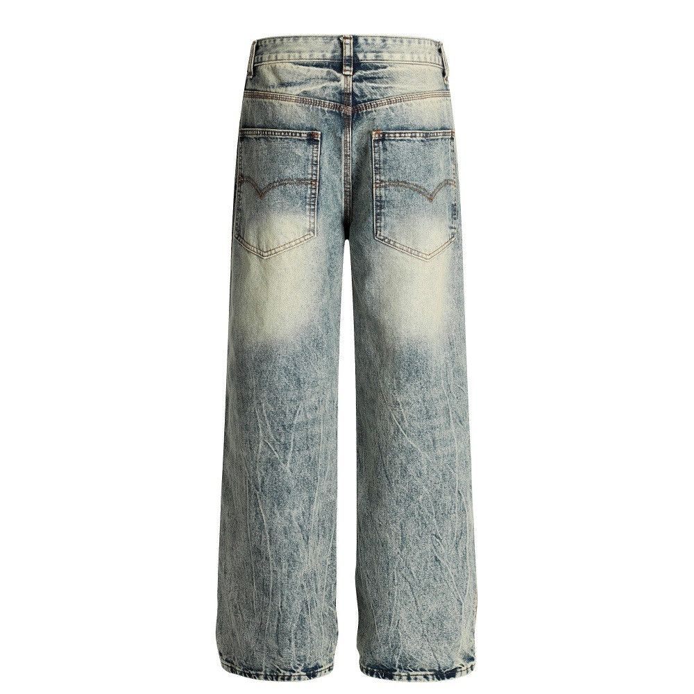 Vintage Men's retro American street distressed tie-dye washed jeans Size US 32 / EU 48 - 2 Thumbnail
