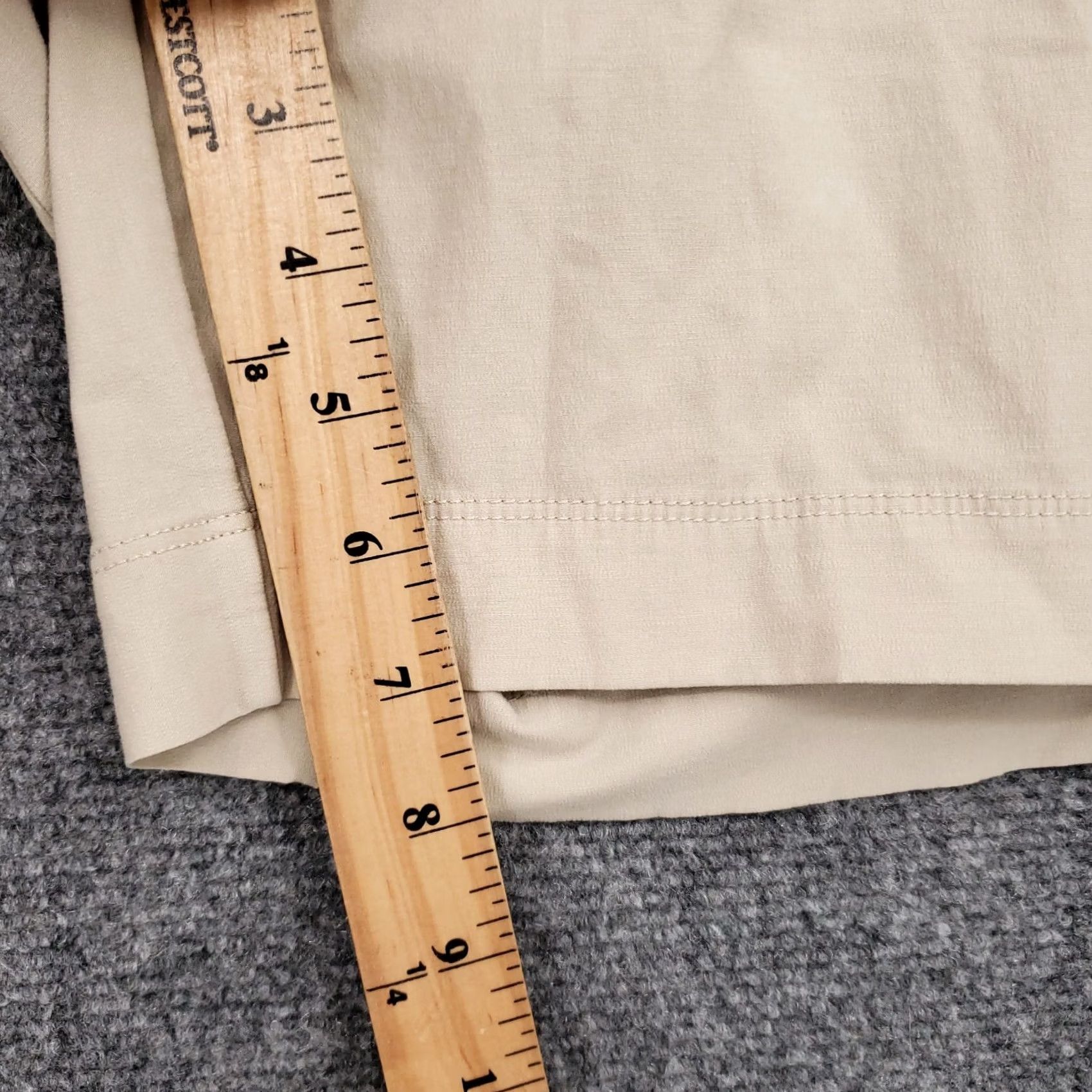 Vintage VRST Shorts Mens 40 Beige Chino Bermuda Drawstring Flat Front Stretch Preppy Size US 40 / EU 56 - 6 Thumbnail