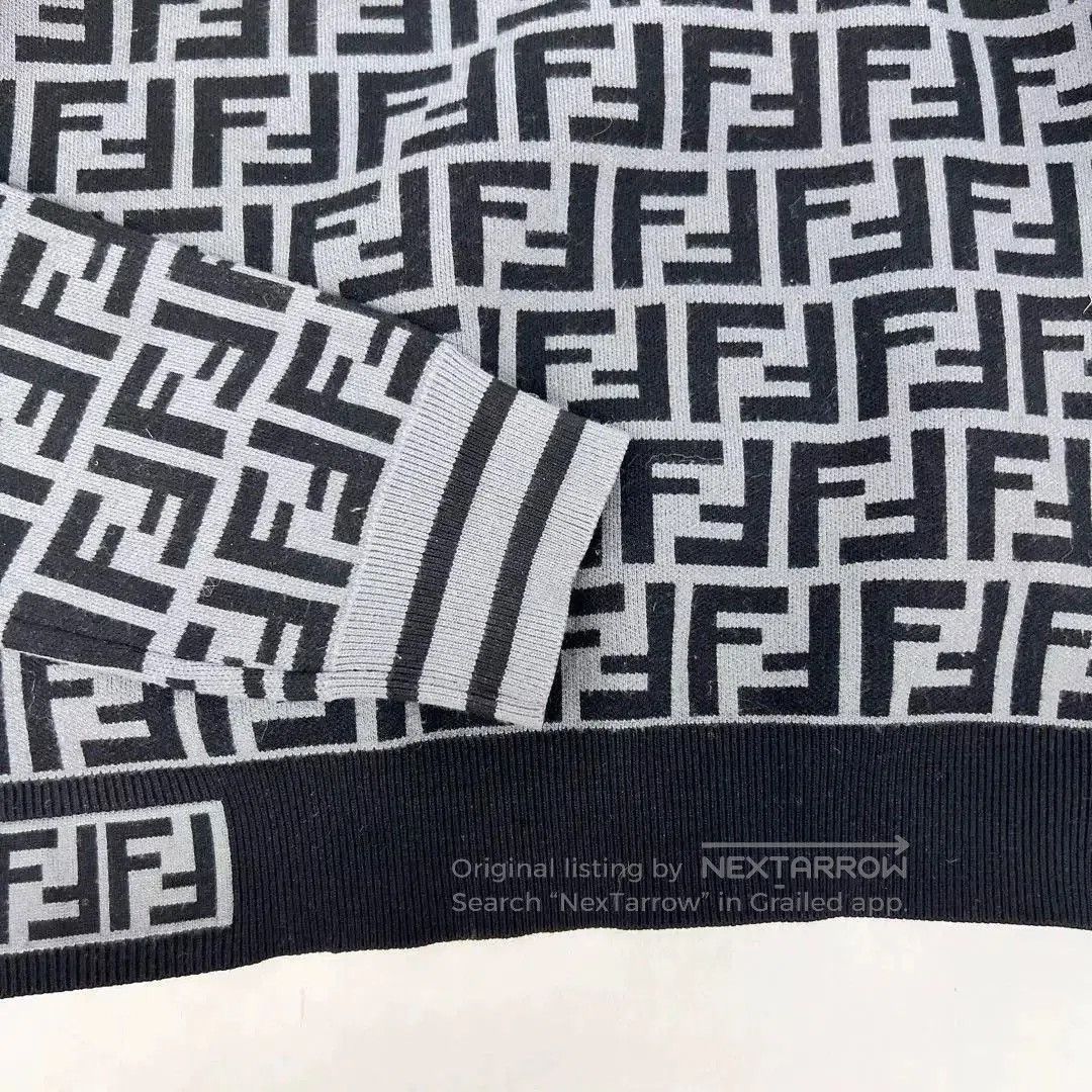 Fendi FENDI Gray FF Logo Knit Sweater. Size US XXS / EU 40 - 2 Thumbnail