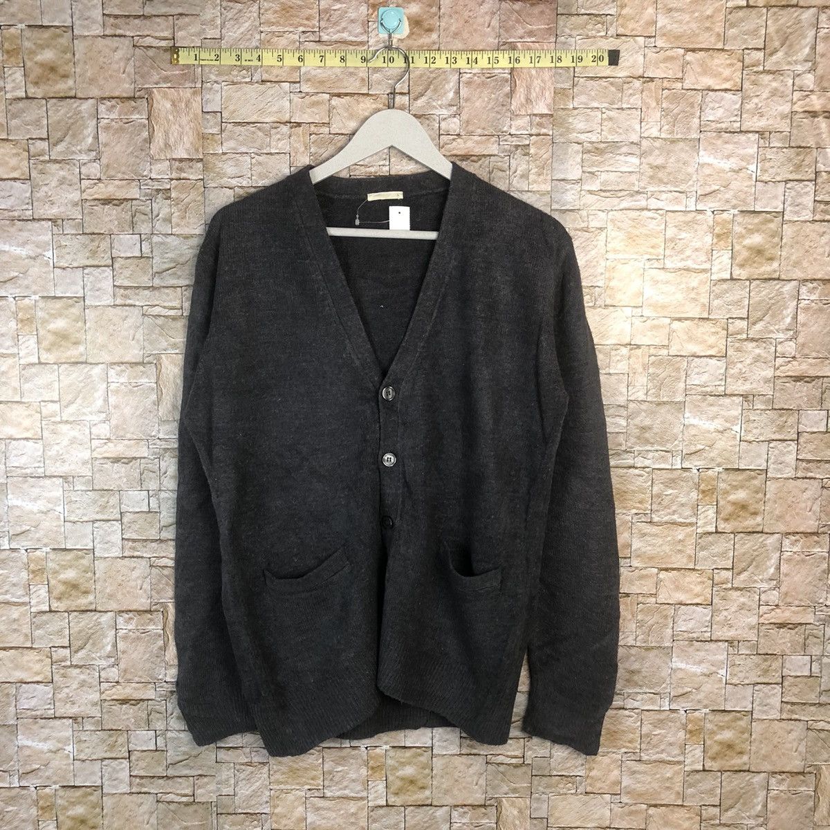 GU GU plain faded vintage Grey Knitwear cardigan #A2 Size US L / EU 52-54 / 3 - 1 Thumbnail