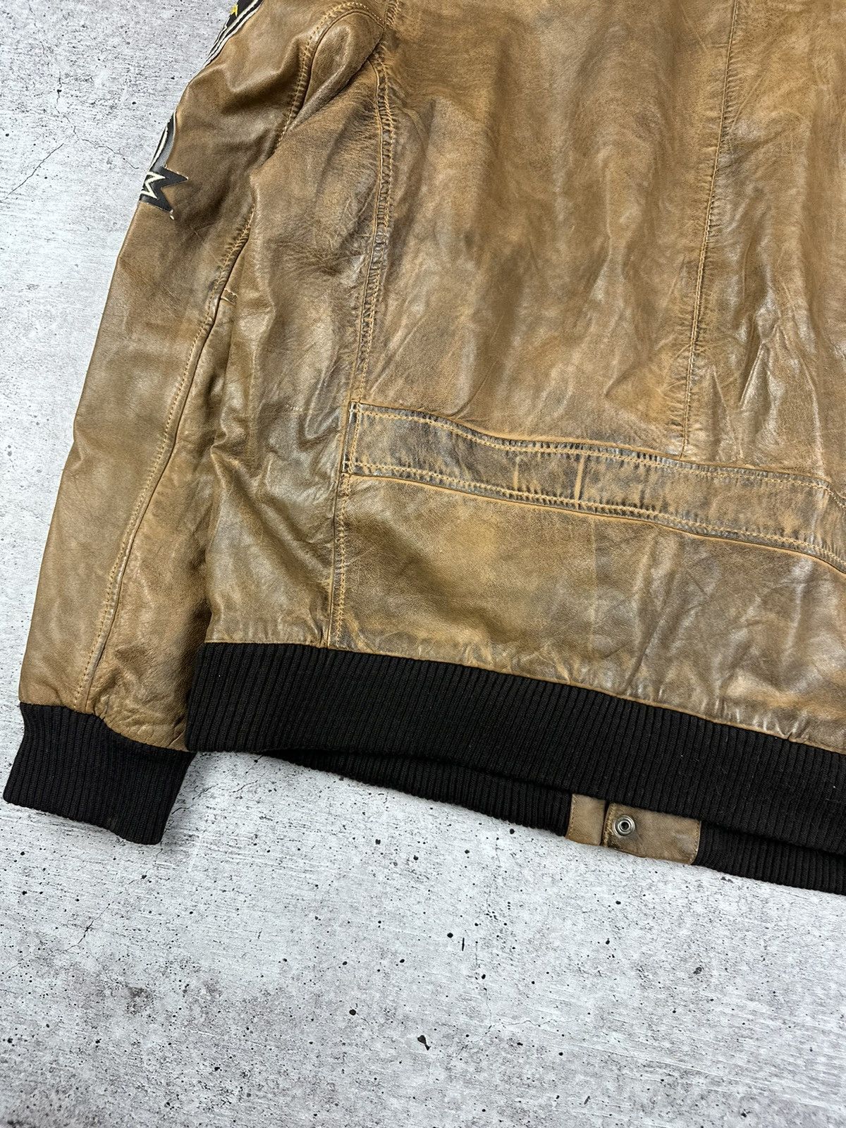 Vintage Vintage Aviatrix Fighter Group Leather Jacket Size US XL / EU 56 / 4 - 20 Thumbnail