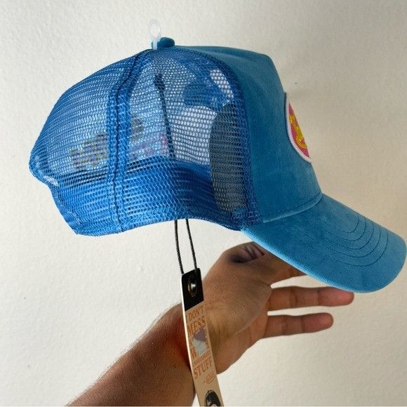 Designer × Von Dutch NWT VON DUTCH BLUE HOLLYWOOD VELVET TRUCKER HAT Size ONE SIZE - 6 Thumbnail