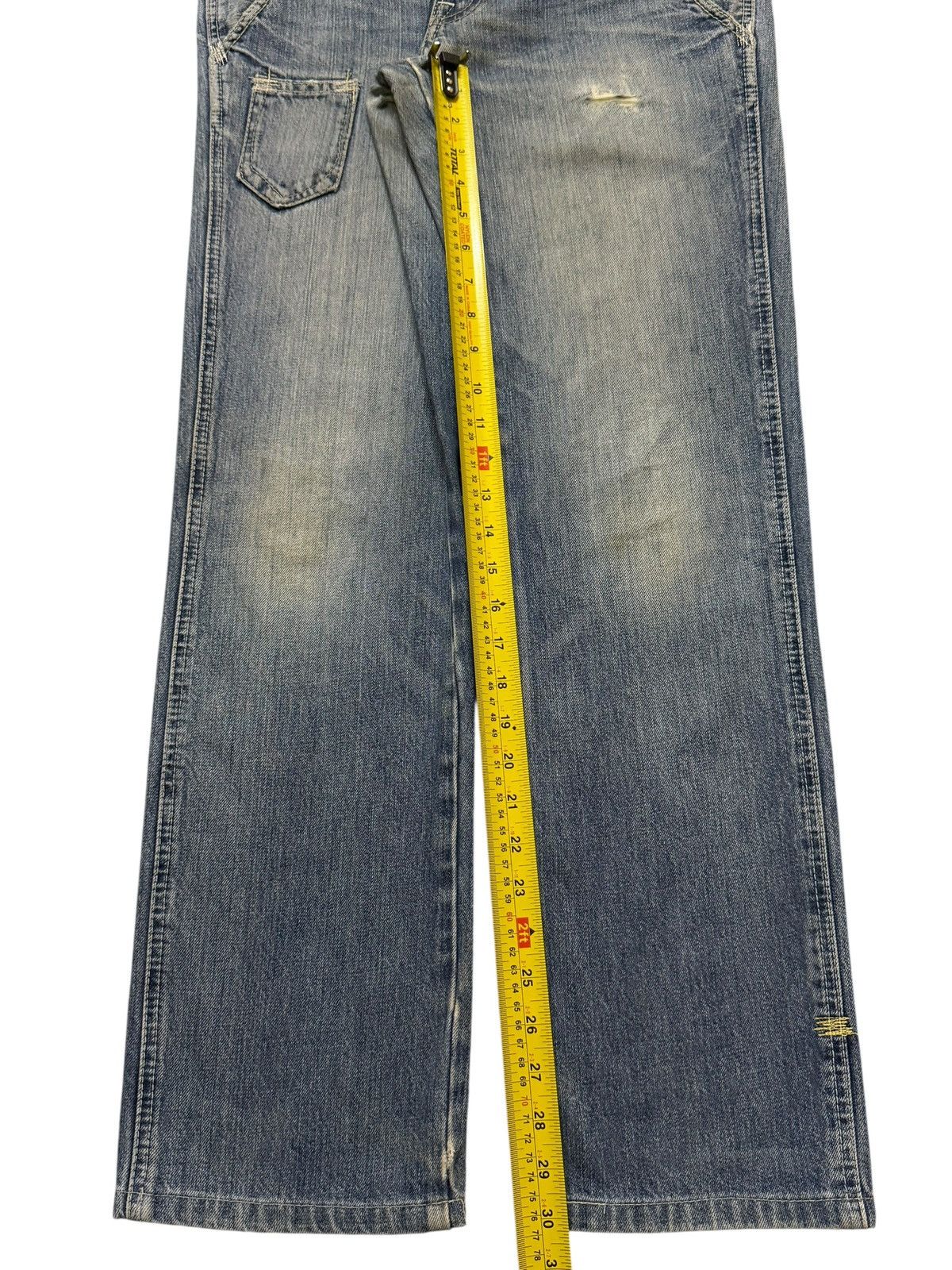 Levi's Vintage Y2K Levis 502 Blue Faded Wash Yellow Tab Regular Fit Size US 31 - 12 Thumbnail