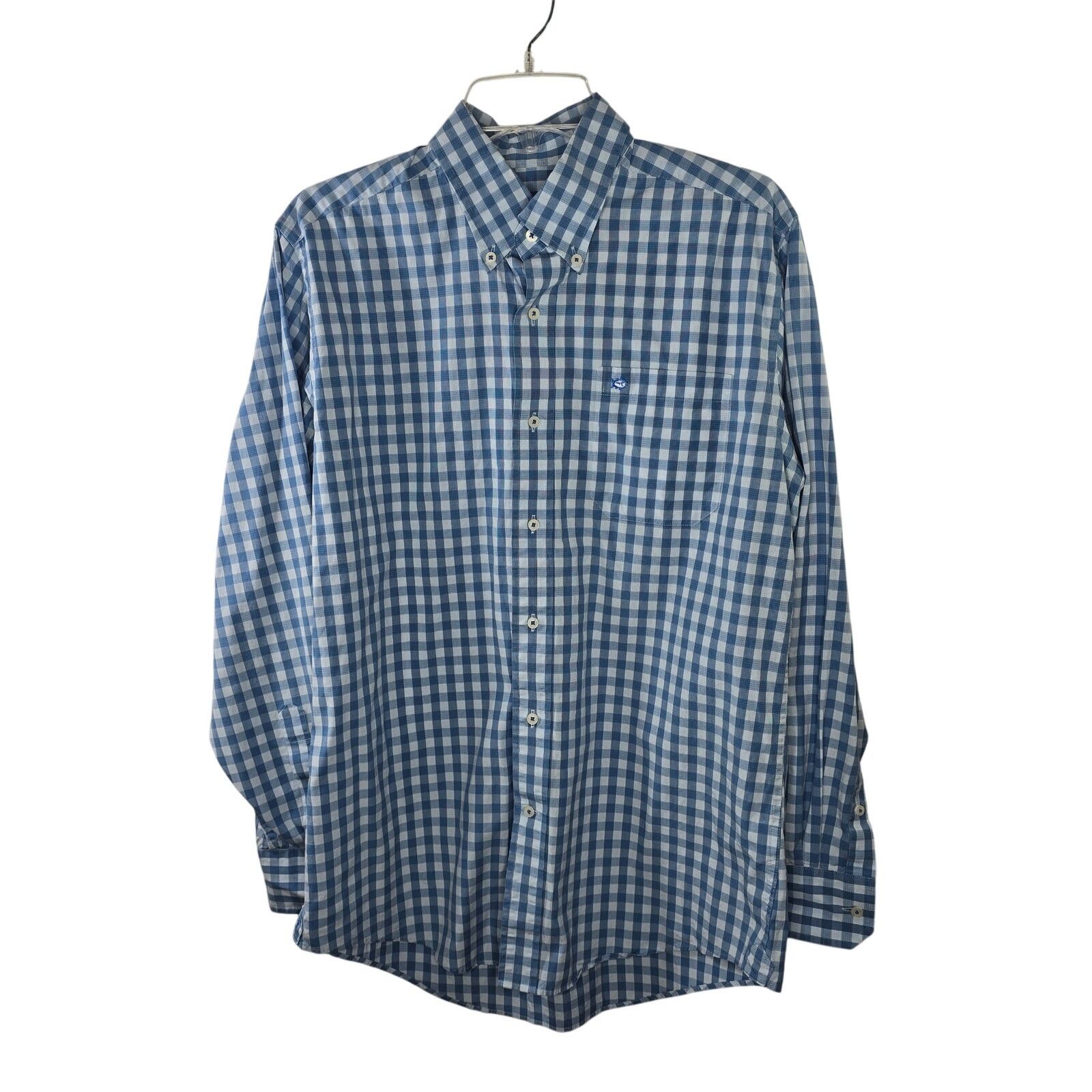 Southern Tide Southern Tide Classic Fit Blue White Check Button-up Shirt Size US M / EU 48-50 / 2 - 1 Thumbnail