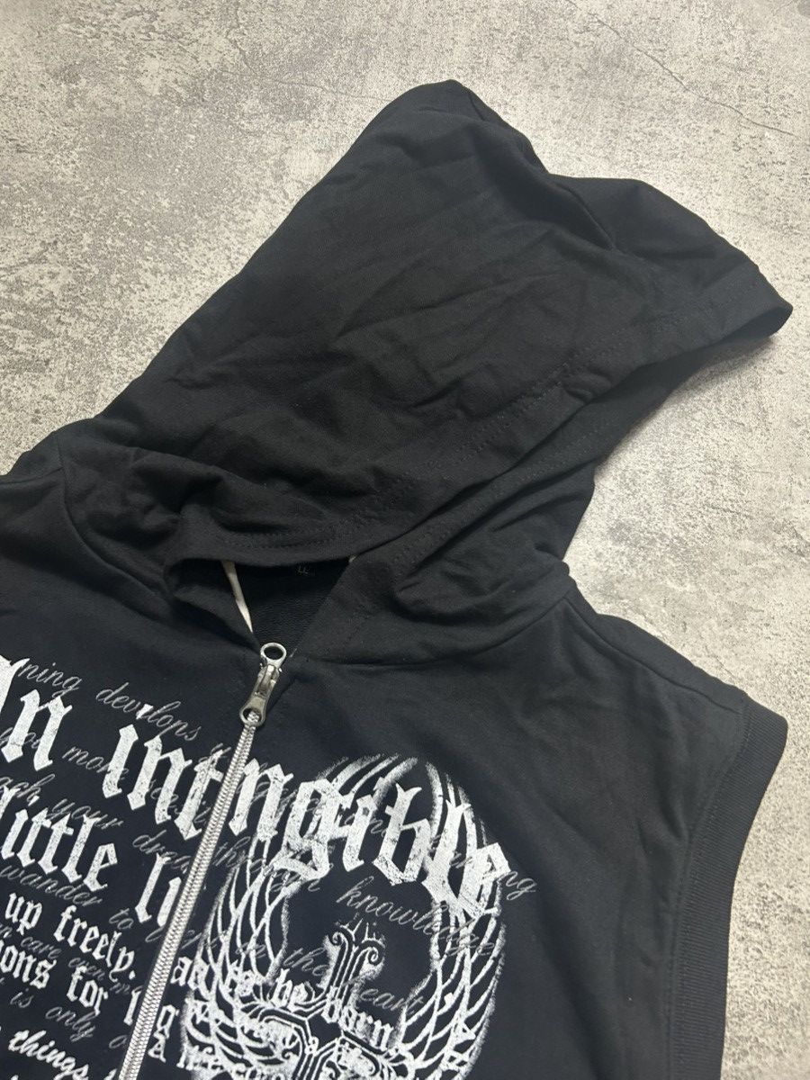 Japanese Brand Y2K Triune 3 Design - Double Layer Poem Vest Hooded Size US M / EU 48-50 / 2 - 3 Thumbnail