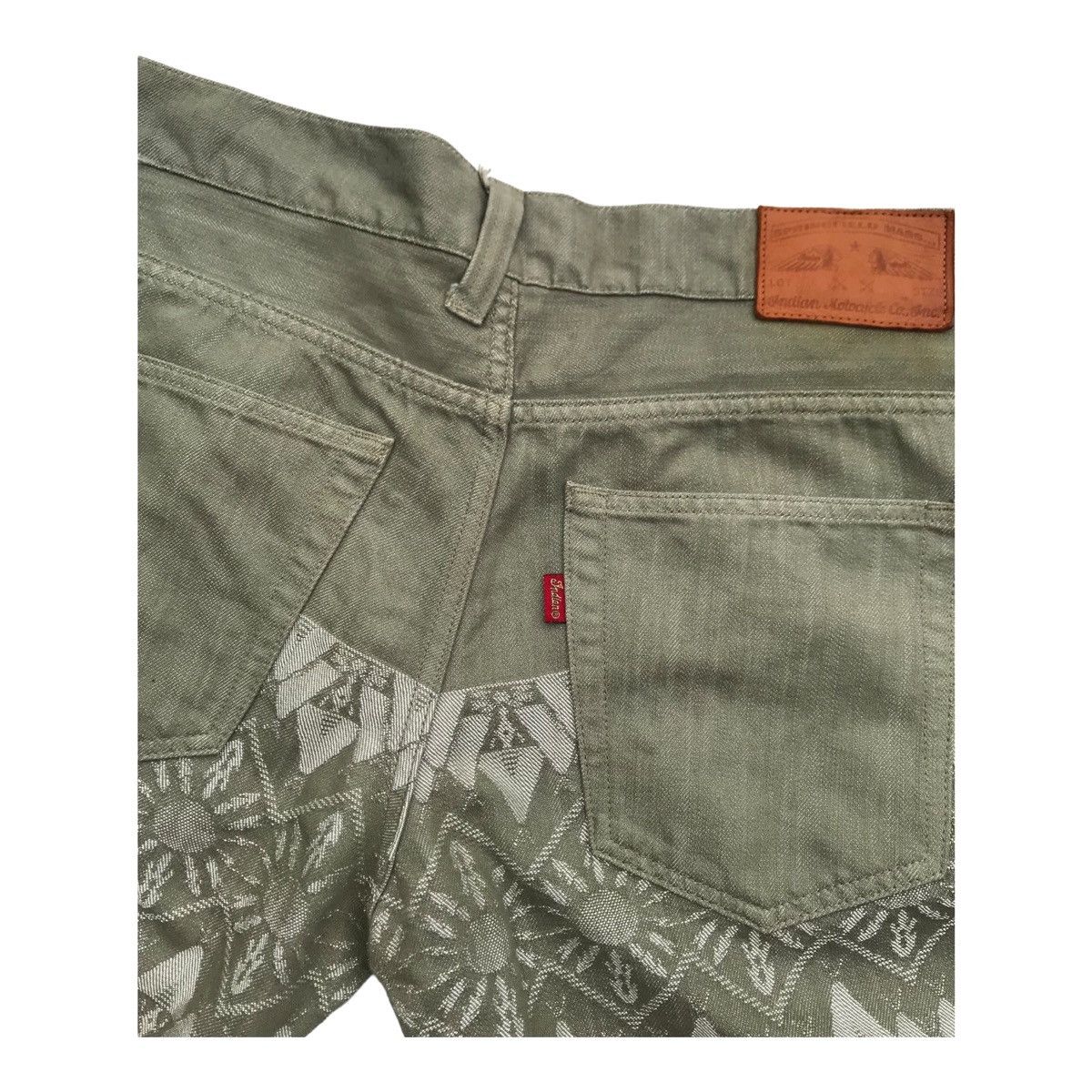 Indian Motorcycle Indian Motocycle Native Motif Denim Pants Size US 33 - 15 Thumbnail