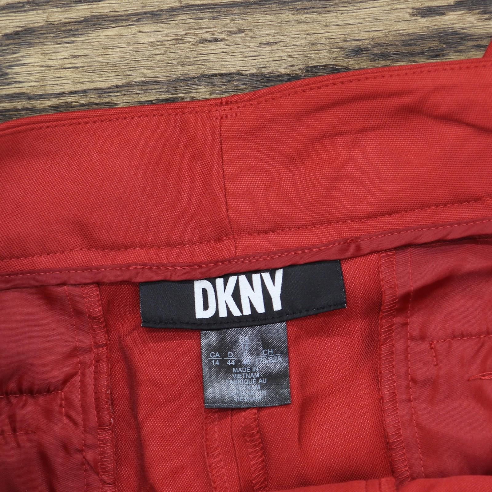 DKNY Nwt Dkny Solid Side Pocket Pants Ue4pa340 Sangria Red 14 Size 36" / US 14 / IT 50 - 6 Thumbnail
