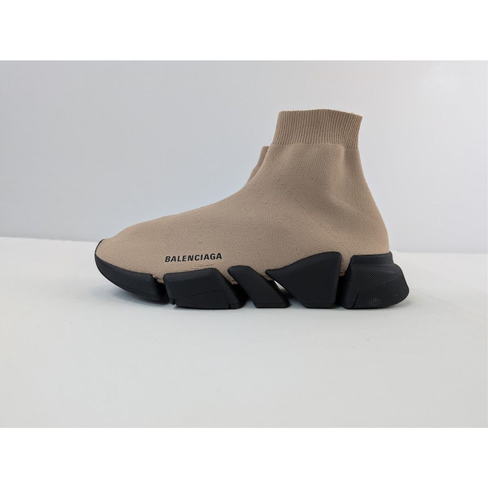 Balenciaga o1rshd1 Q:2 / Speed 2.0 LT Recycled Knit Sneaker in Beige Size US 10 / EU 43 - 10 Thumbnail