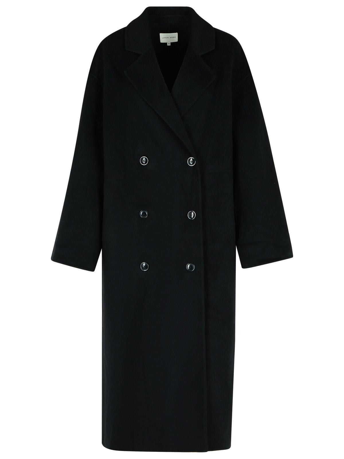 Loulou de Saison LOULOU DE SAISON 'Borneo' Black Wool Blend Coat Size S / US 4 / IT 40 - 1 Thumbnail