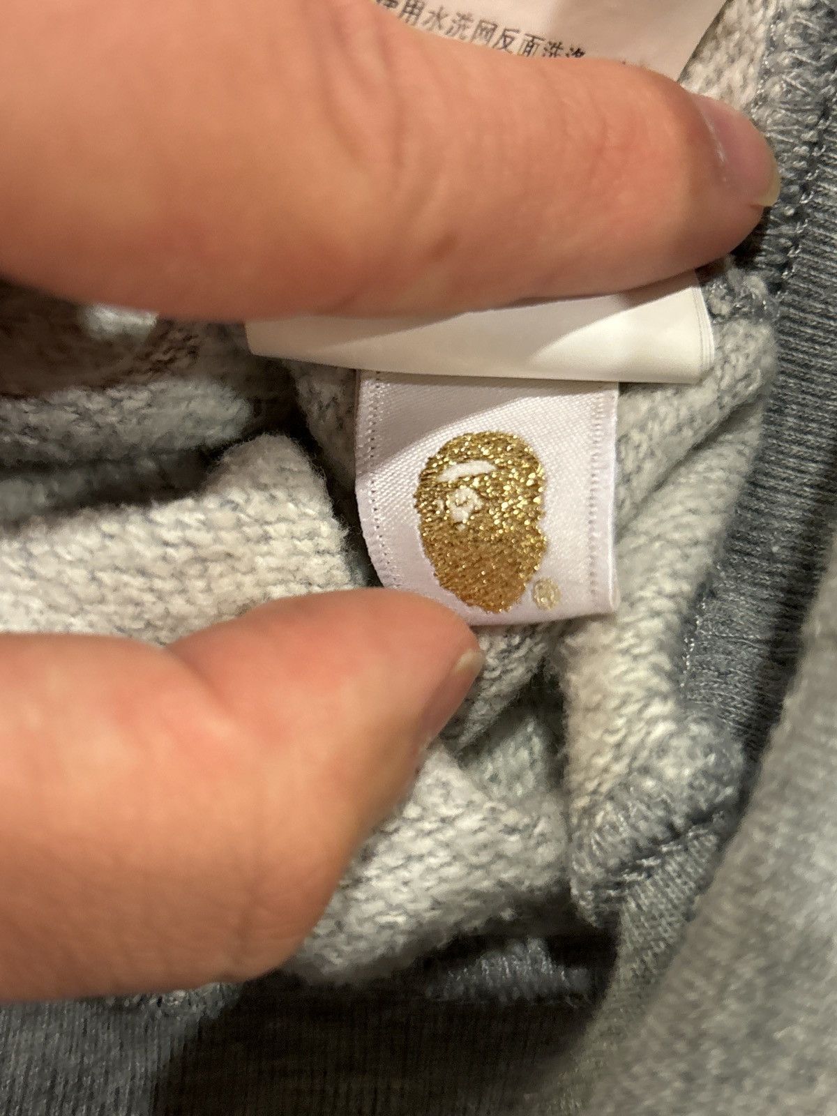 Bape Bape Zip Up Crewneck Grey Size US XL / EU 56 / 4 - 6 Thumbnail