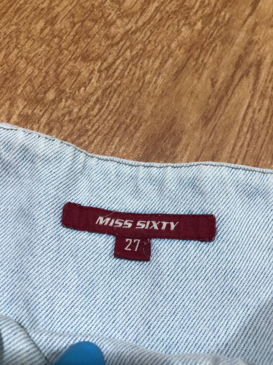 Miss Sixty Women's Rare Vintage Miss Sixty High Waisted Denim Shorts Size 27" / US 4 / IT 40 - 2 Thumbnail