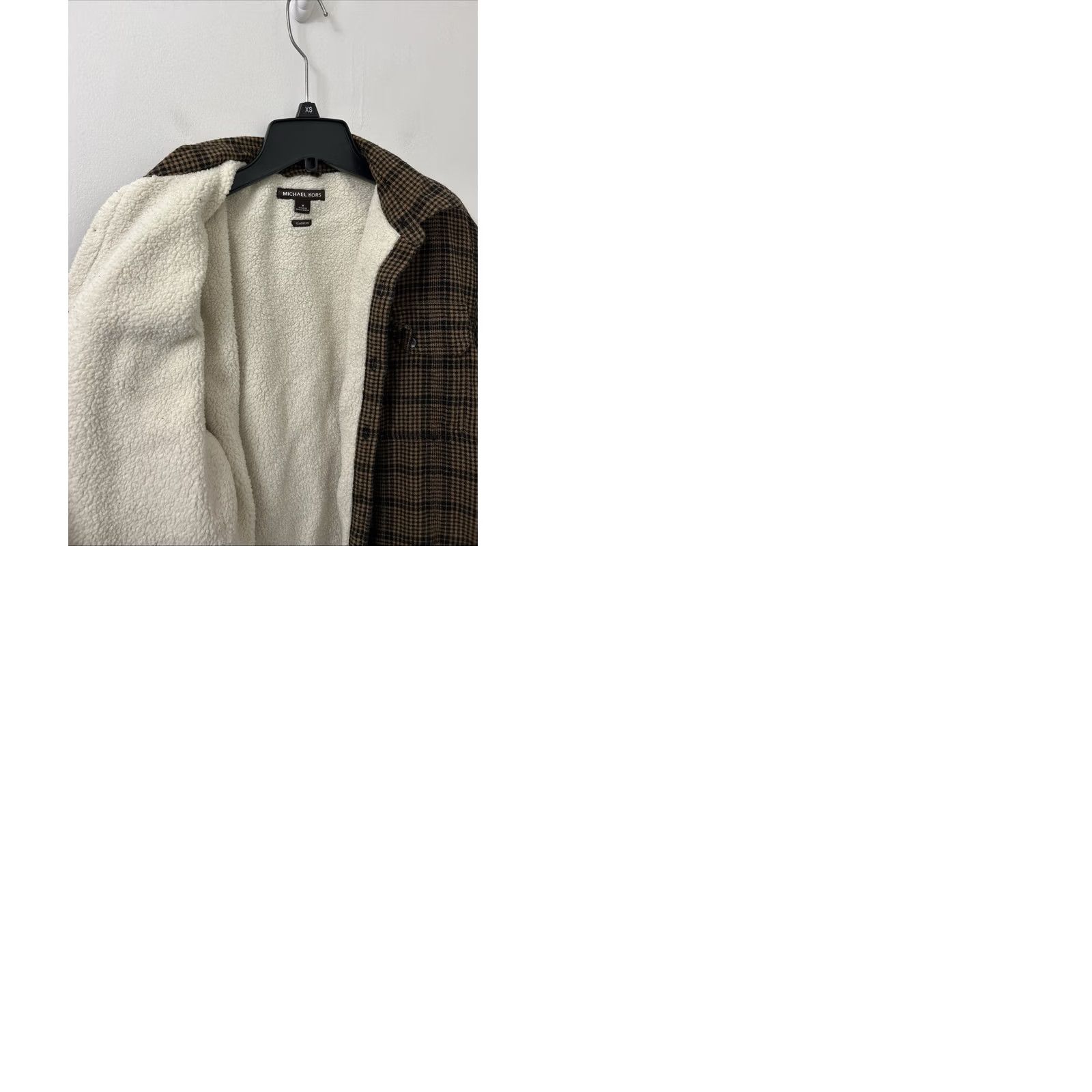 Michael Kors Michael Kors Shirt Jacket Mens M Brown Plaid Sherpa Lined Classic Shirt Jacket Size US M / EU 48-50 / 2 - 9 Thumbnail