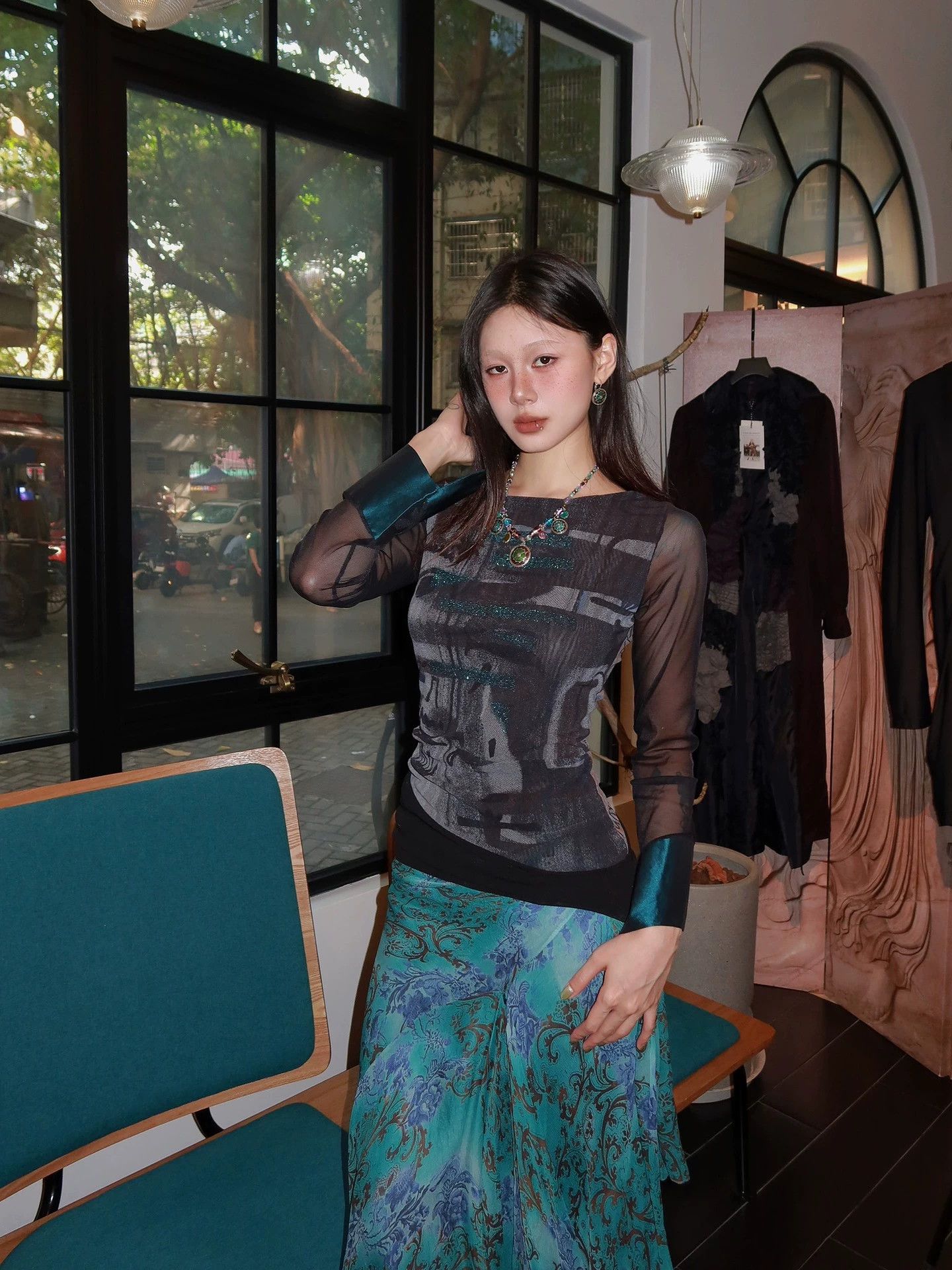 Other Save the Queen Vintage Tulle Sheer Bell-Sleeve Top Size M Size M / US 6-8 / IT 42-44 - 3 Thumbnail