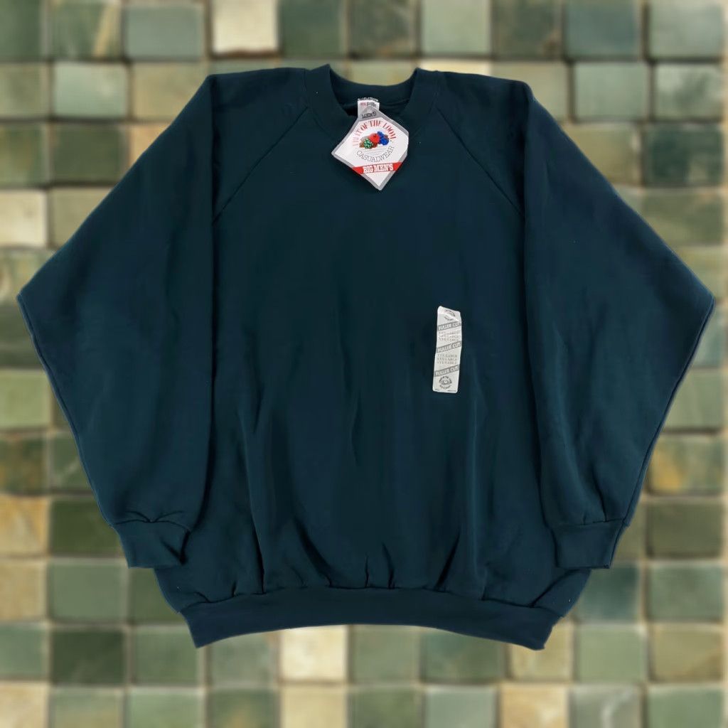 Fruit Of The Loom VINTAGE Fruit of the Loom Made USA Deadstock Sweatshirt Green Fuller Cut Mens XXXL NWT Size US XXL / EU 58 / 5 - 1 Thumbnail