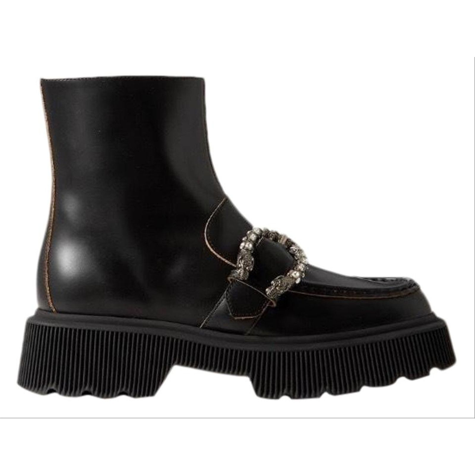 Gucci hunder Dionysus buckle leather lug boots 37 Size US 7 / IT 37 - 1 Thumbnail
