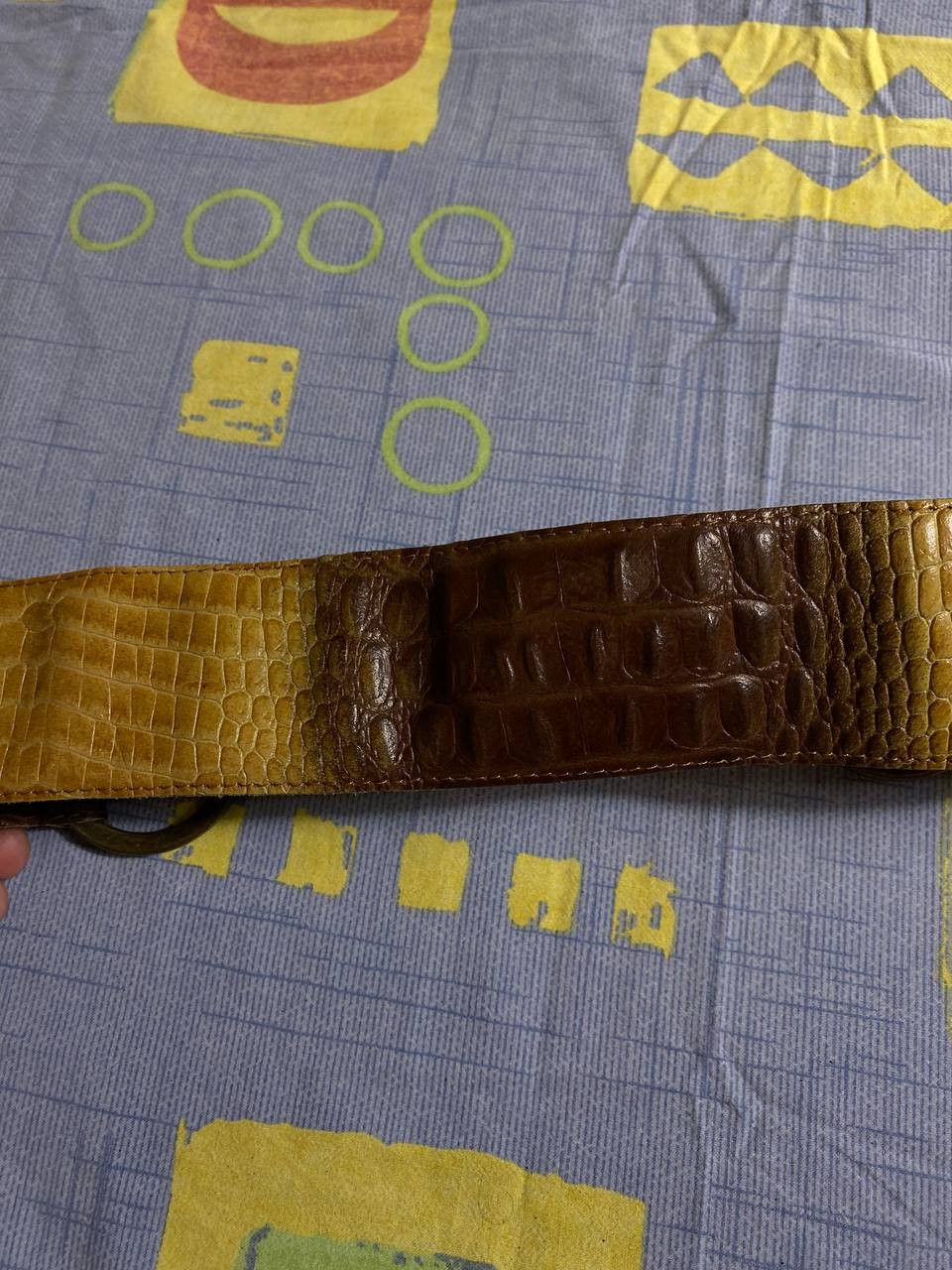 Japanese Brand CRAZY Y2K Japanese Genuine Leather Big Logo Buckle Belt Size ONE SIZE - 5 Thumbnail