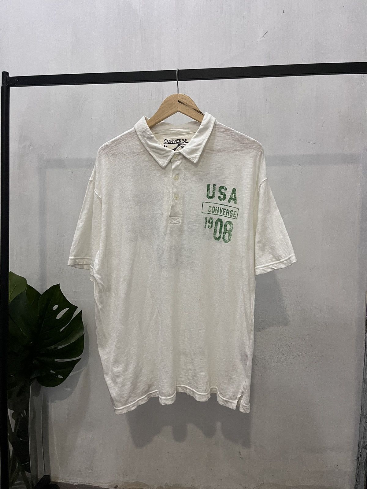 Converse × Vintage Vtg Converse Spell Out Polos Size US XL / EU 56 / 4 - 1 Thumbnail