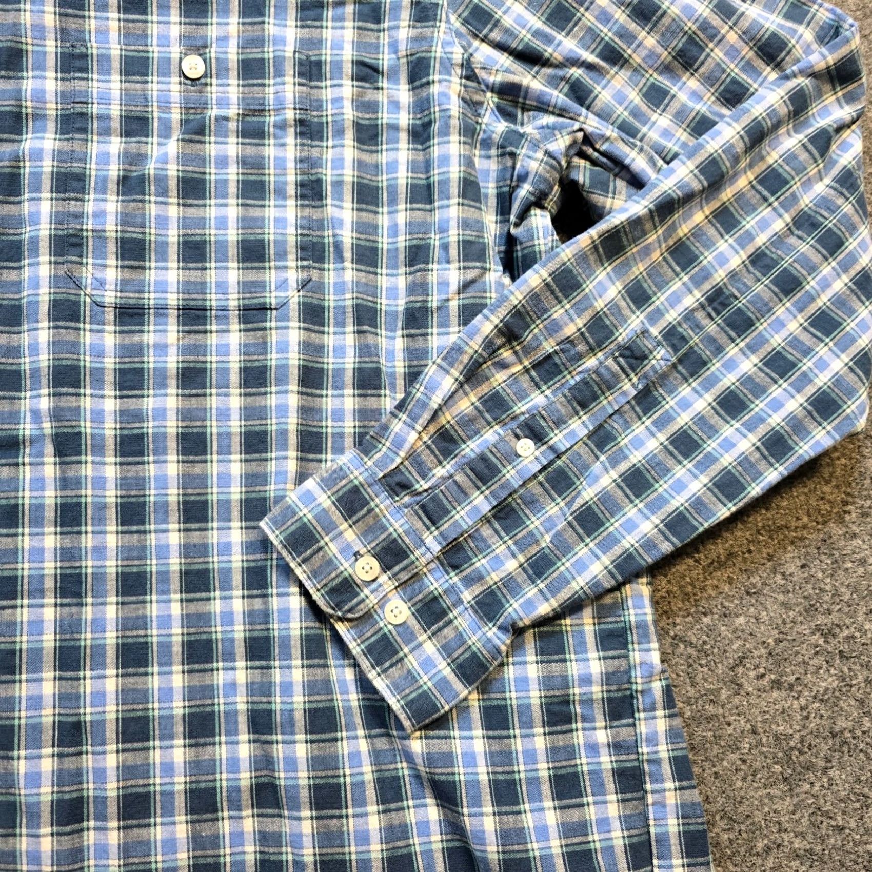 Vintage LL Bean Shirt Mens XL Tall Blue Plaid Button-Up Long Sleeve Casual Outdoors Size US XL / EU 56 / 4 - 2 Thumbnail