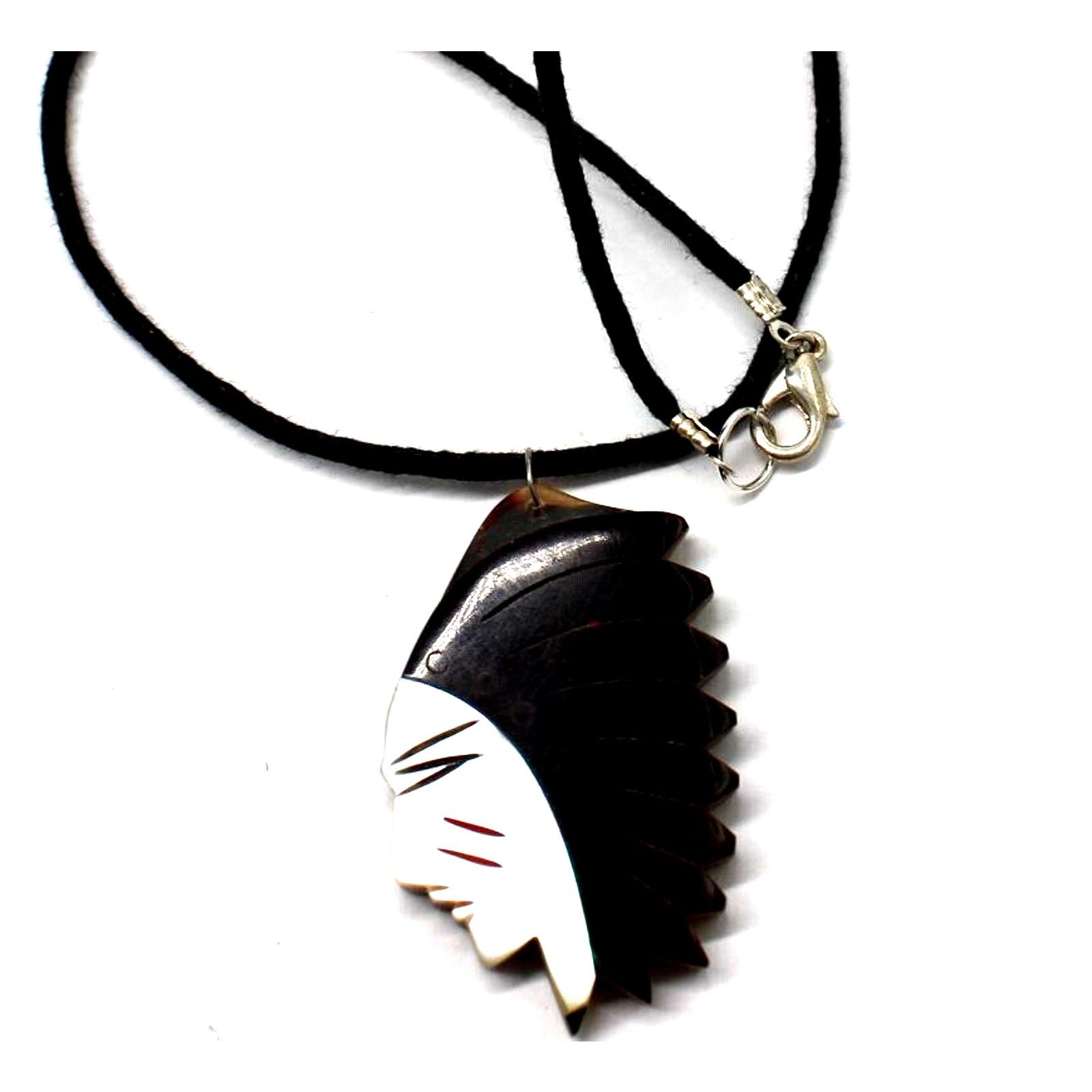 Other Native American Head Necklace • Abalone Ebony Petrified Wood Size ONE SIZE - 1 Thumbnail