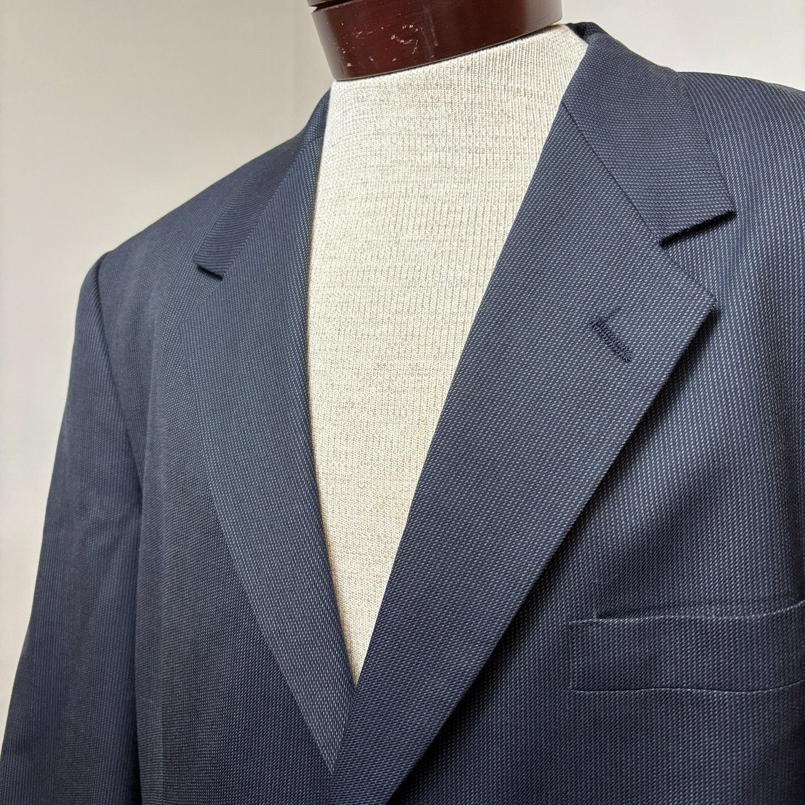 Pierre Cardin Pierre Cardin Suit Mens 46L Navy Wool Miltons Blazer & 36x32 Size 46L - 4 Thumbnail