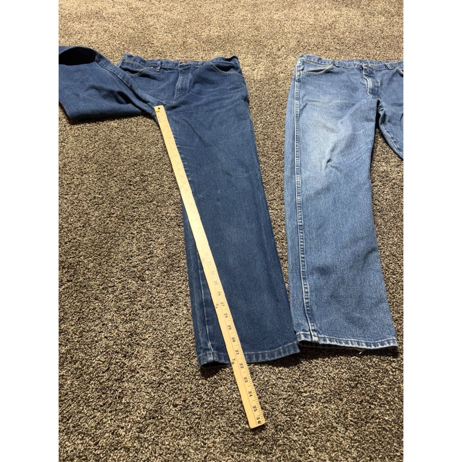Wrangler Wrangler 13MWZ Cowboy Bootcut Jeans Men Size 36X32 & 35X32 Blue Denim 36in Waist 13MWZ Wrangler Cowboy Cut Mexico Lot Of 2 Size US 32 / EU 48 - 6 Thumbnail