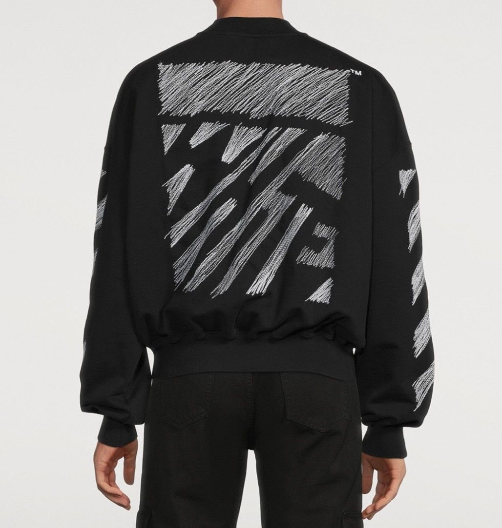 Off-White Scribble Diag Crewneck Boxy Sweatshirt Size US XL / EU 56 / 4 - 2 Thumbnail