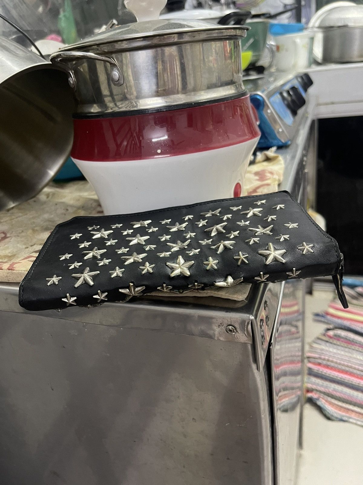 Jimmy Choo Vtg Jimmy Choo Studded Leather Wallet Size ONE SIZE - 3 Thumbnail
