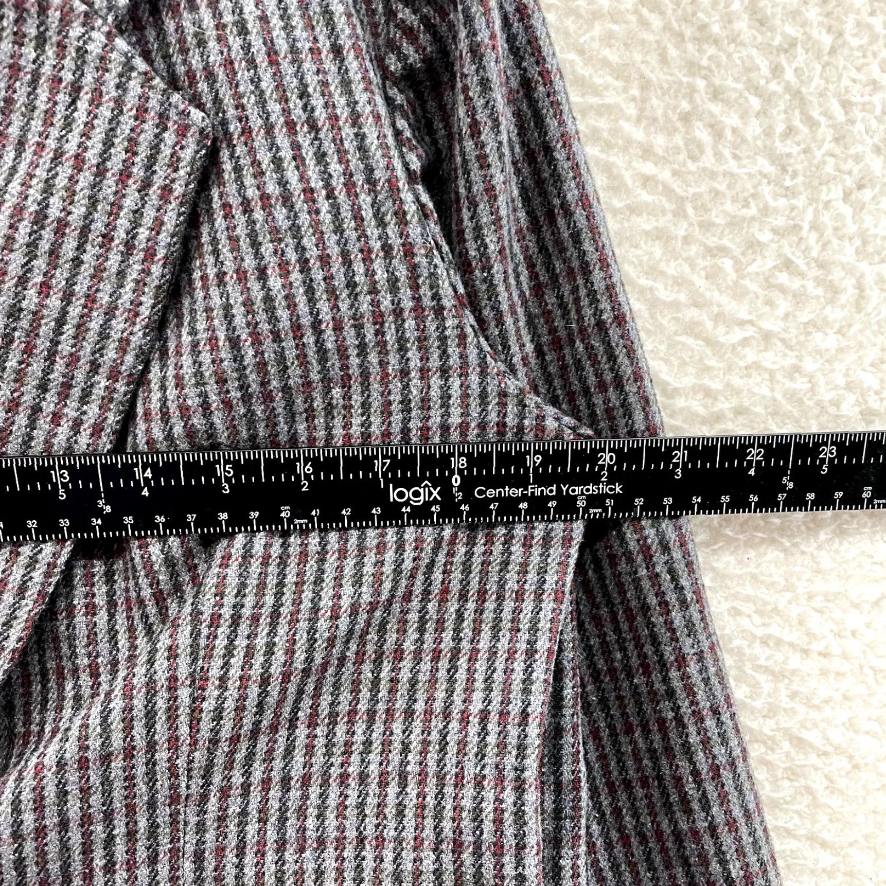 Vintage VINTAGE 90s Blazer Jacket 16 Womens Grey Plaid Wool Blend Preppy Dark Academia Present Tense Suit Jacket/Blazer Mens Womens Girls Boys Size XXL / US 16-18 / IT 52-54 - 5 Thumbnail